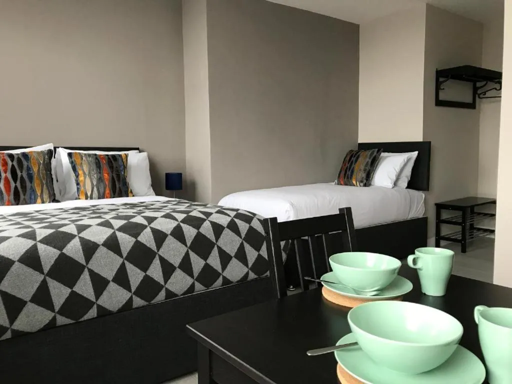 Bed in Dockside Lodge