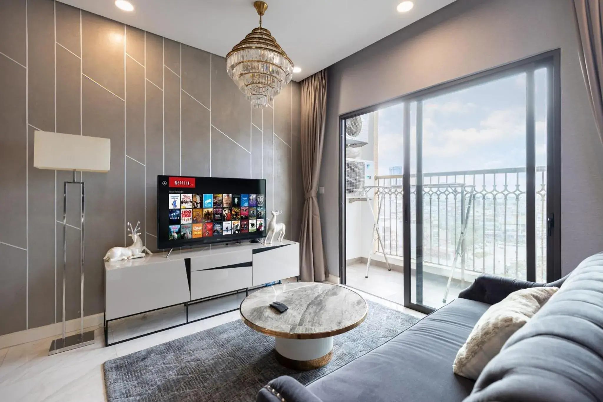 Living room in Muse Hanoi Lake View Luxury Apartment - D' Eldorado Living room in Muse Hanoi Lake View Luxury Apartment - D' Eldorado