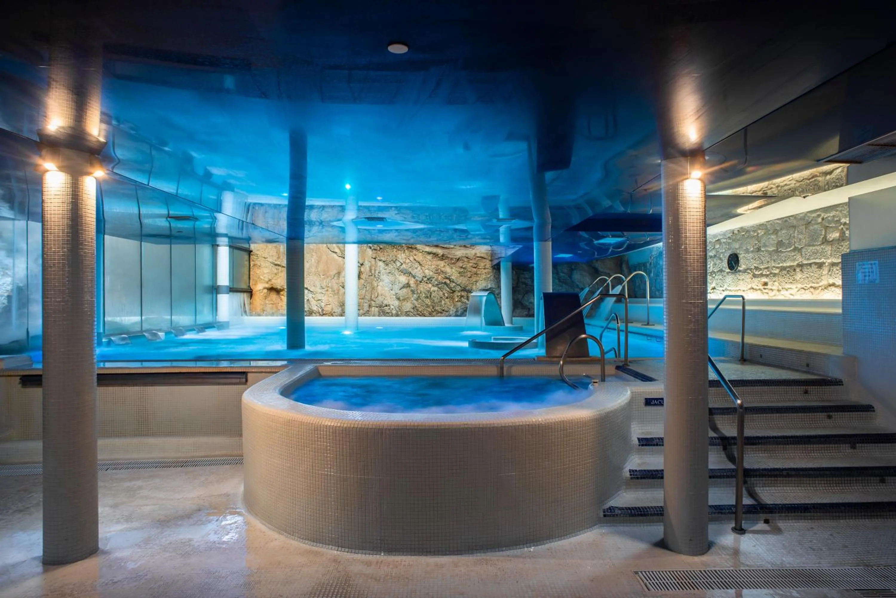 Pool view in Hotel Balneario La Hermida