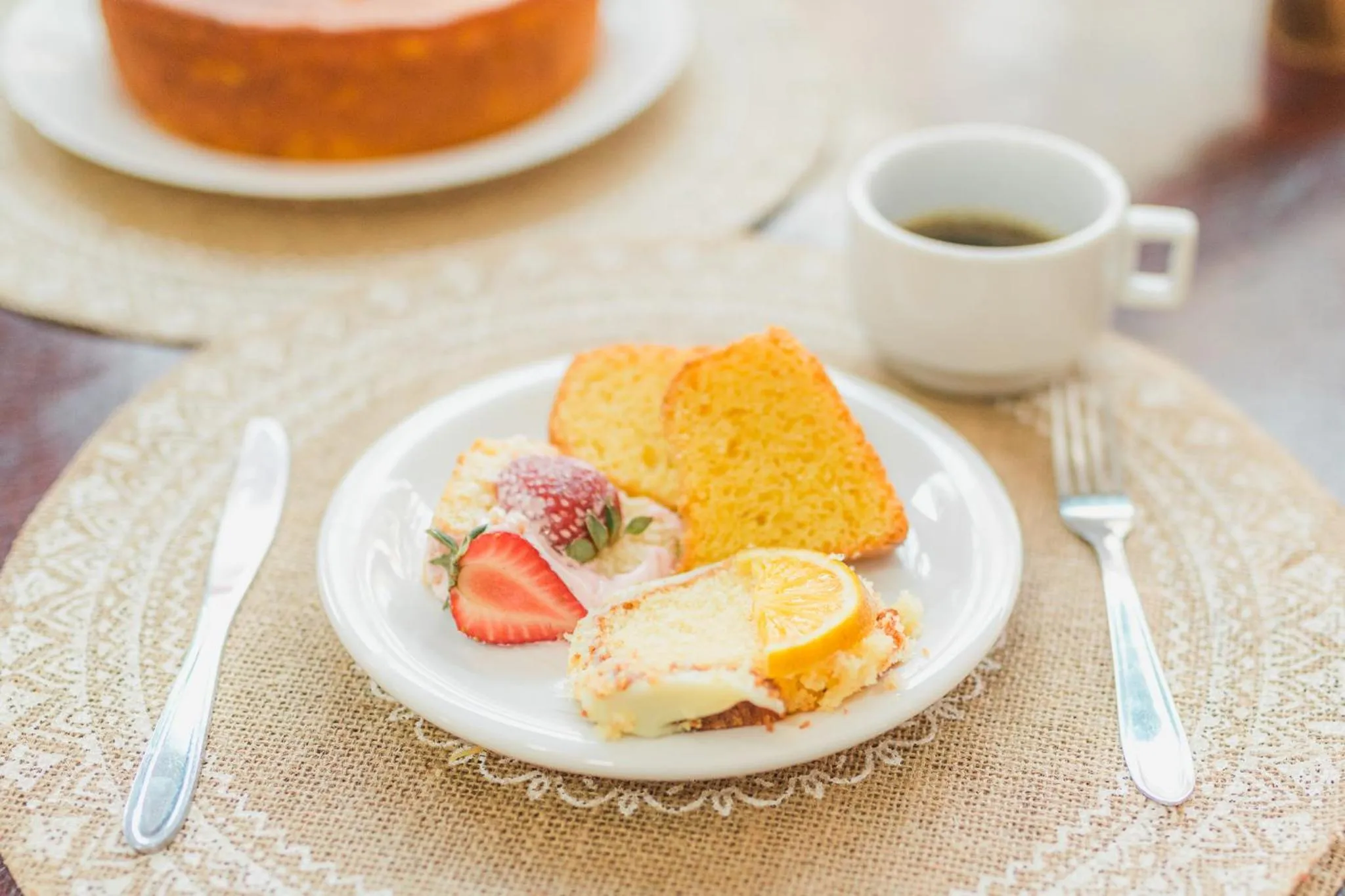 Continental breakfast in Lukinhas Pousada