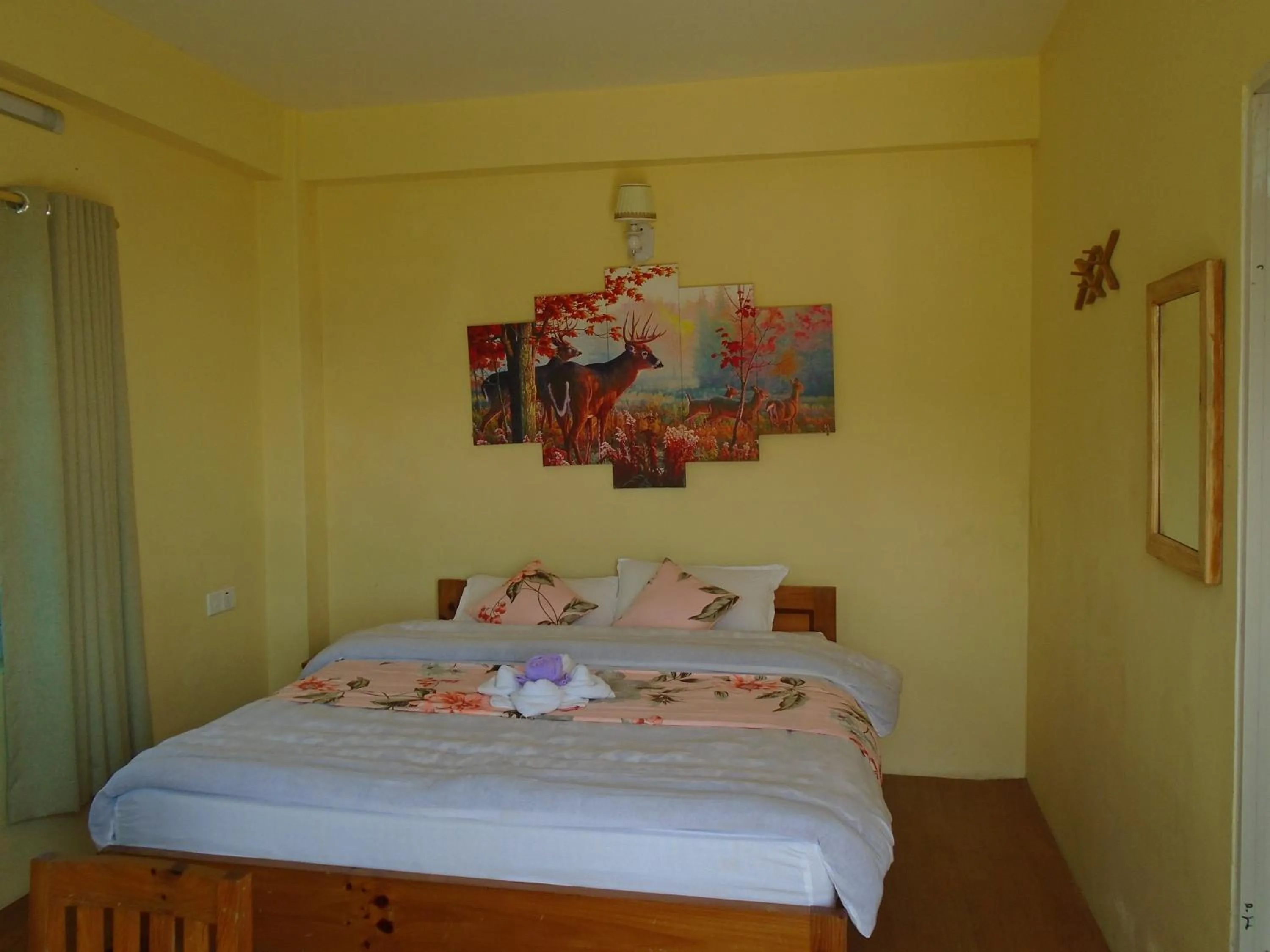 Bed in Hotel Sarangkot