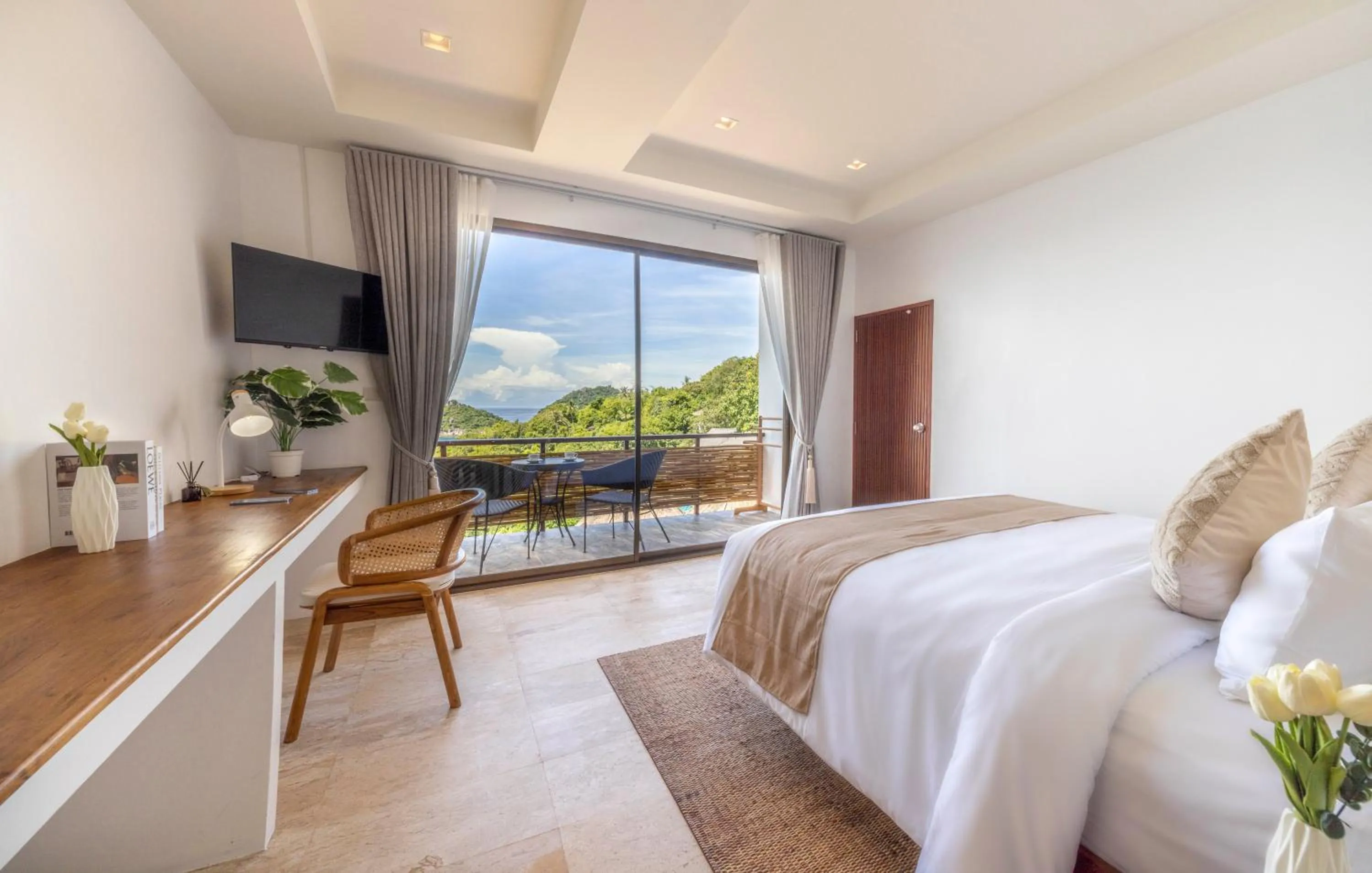 View (from property/room), Bed in The AVA Resort Koh Tao