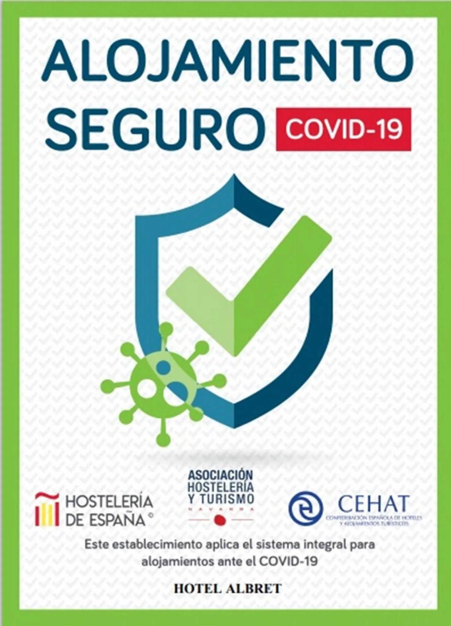 Logo/Certificate/Sign in Hotel Albret