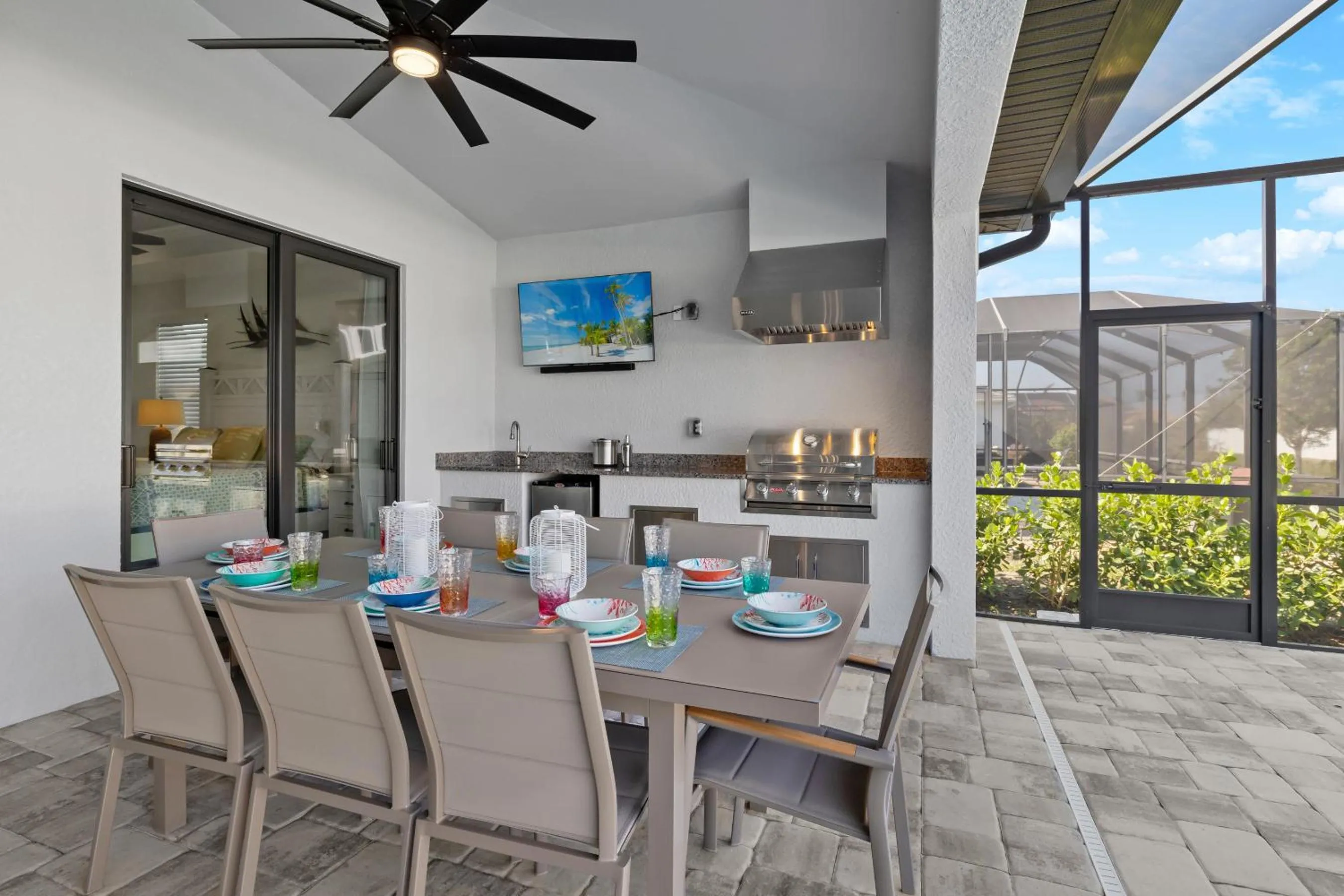 Patio in Absolutely stunning home that truly embodies Florida living, Villa Blue Starfish