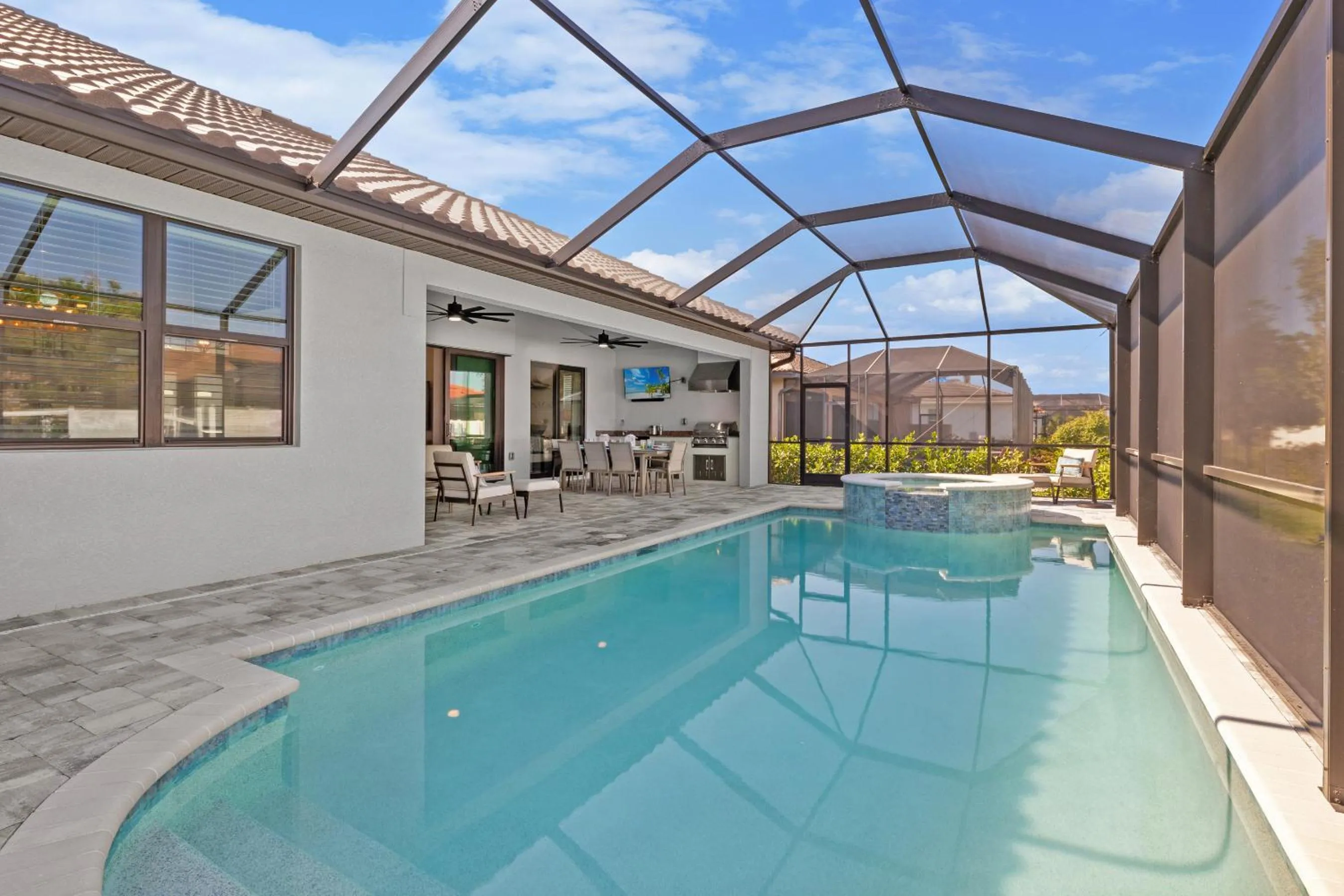 Patio in Absolutely stunning home that truly embodies Florida living, Villa Blue Starfish