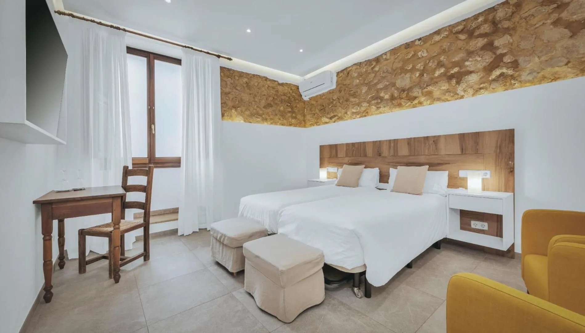 Bed in Finca Binibona Parc Natural