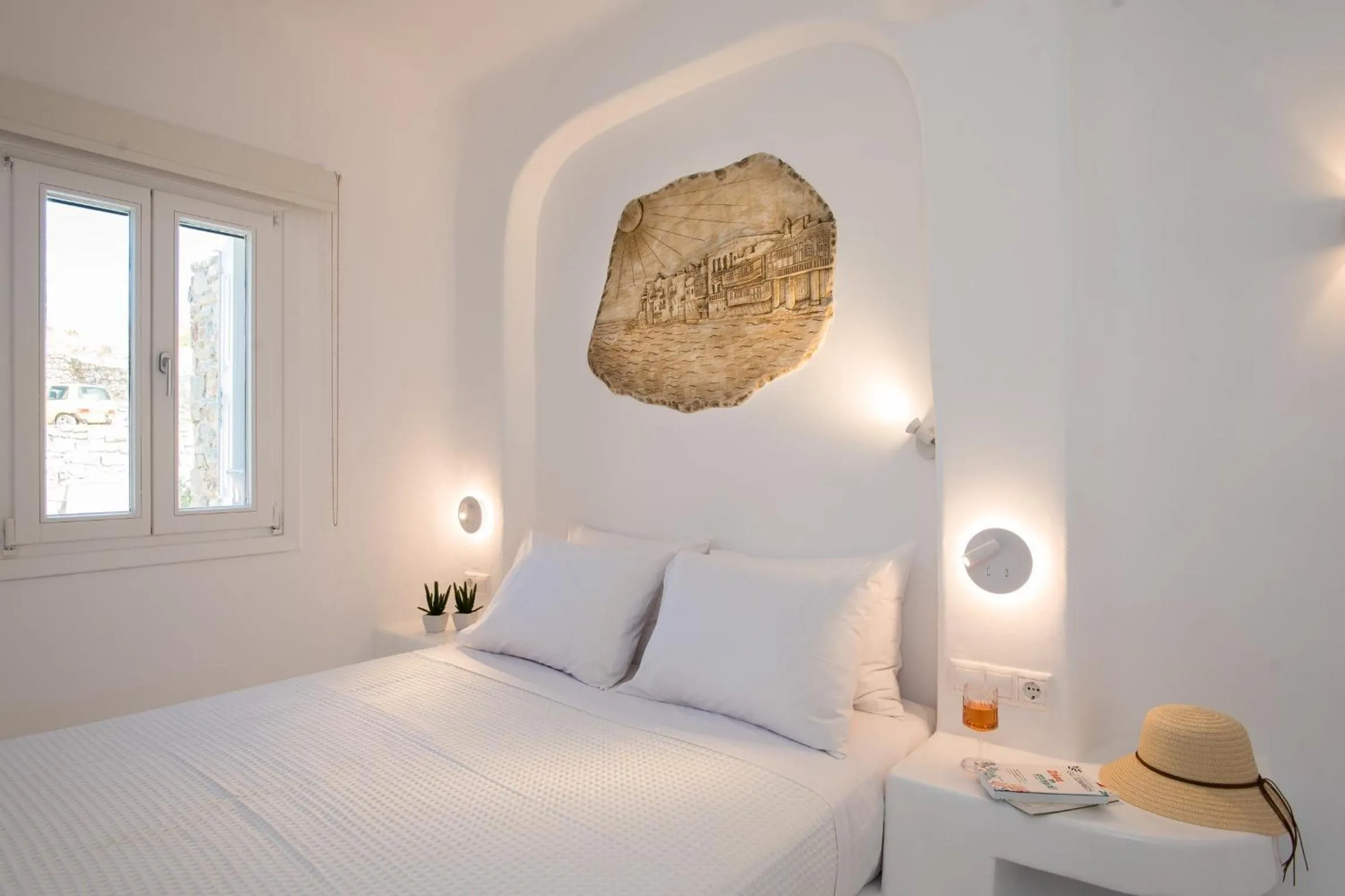 Bed in Villa Costa by Whitelist Mykonos