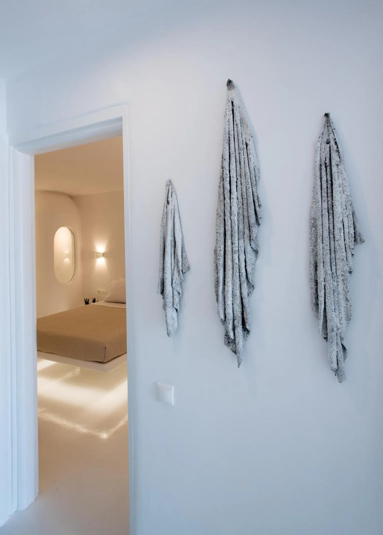 Shower, Bed in Villa Costa by Whitelist Mykonos