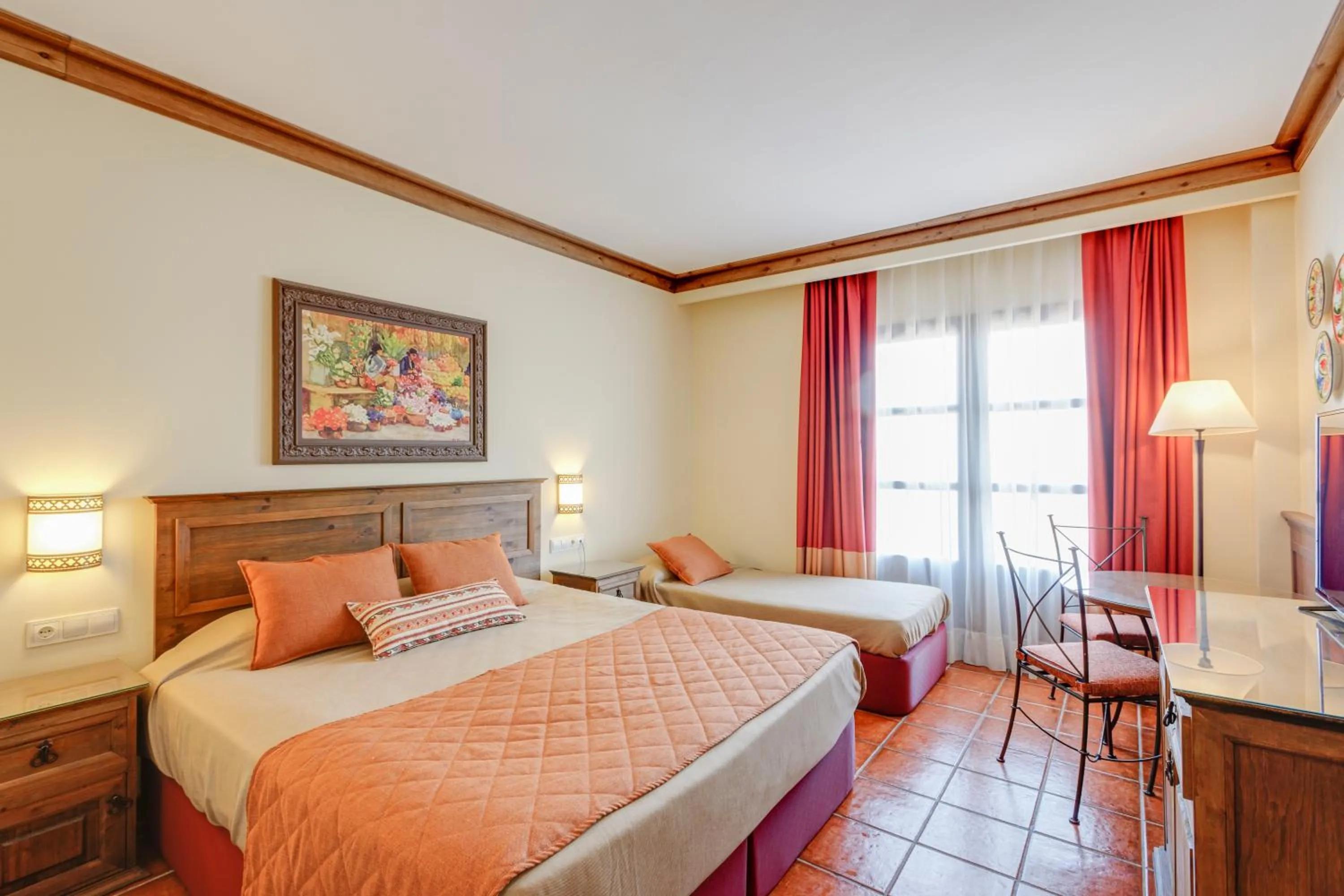 Bedroom, Bed in PortAventura Hotel El Paso - Includes unlimited access to PortAventura Park & 1 access to Ferrari Land