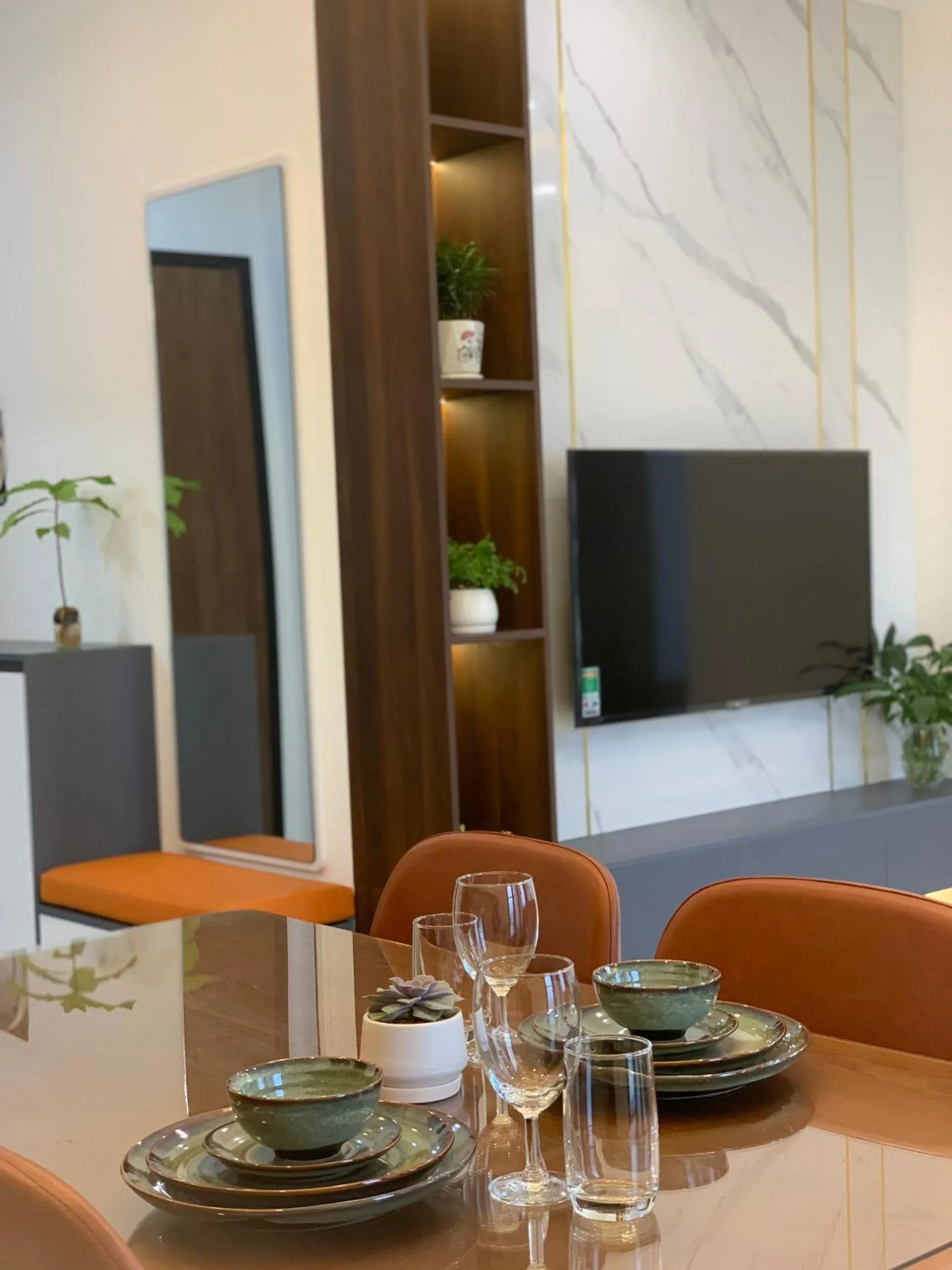 Living room in TSQ STAY Hotel Apartment