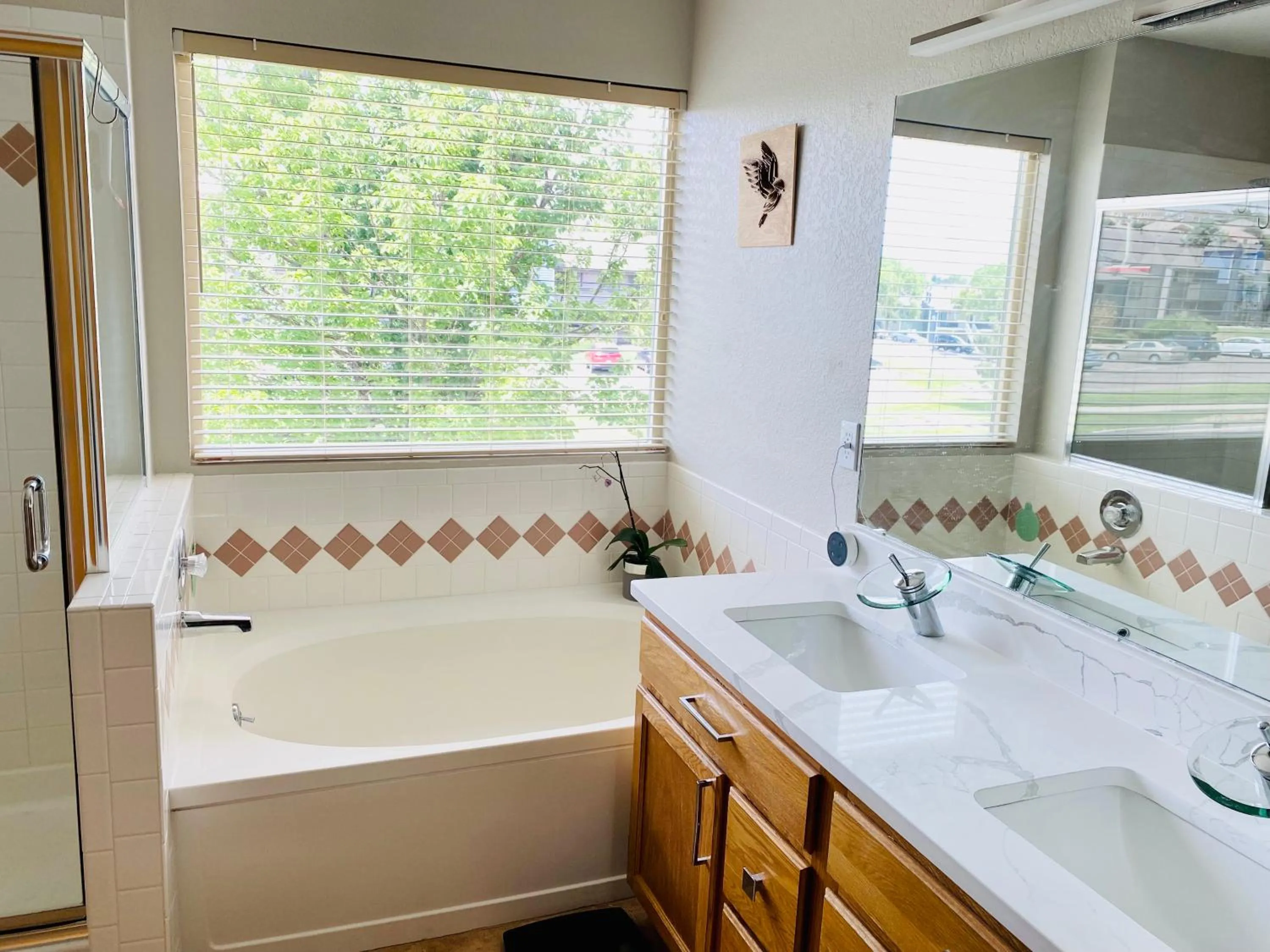 Bathroom in 3br home 2br unit close to USAFA with fireplace