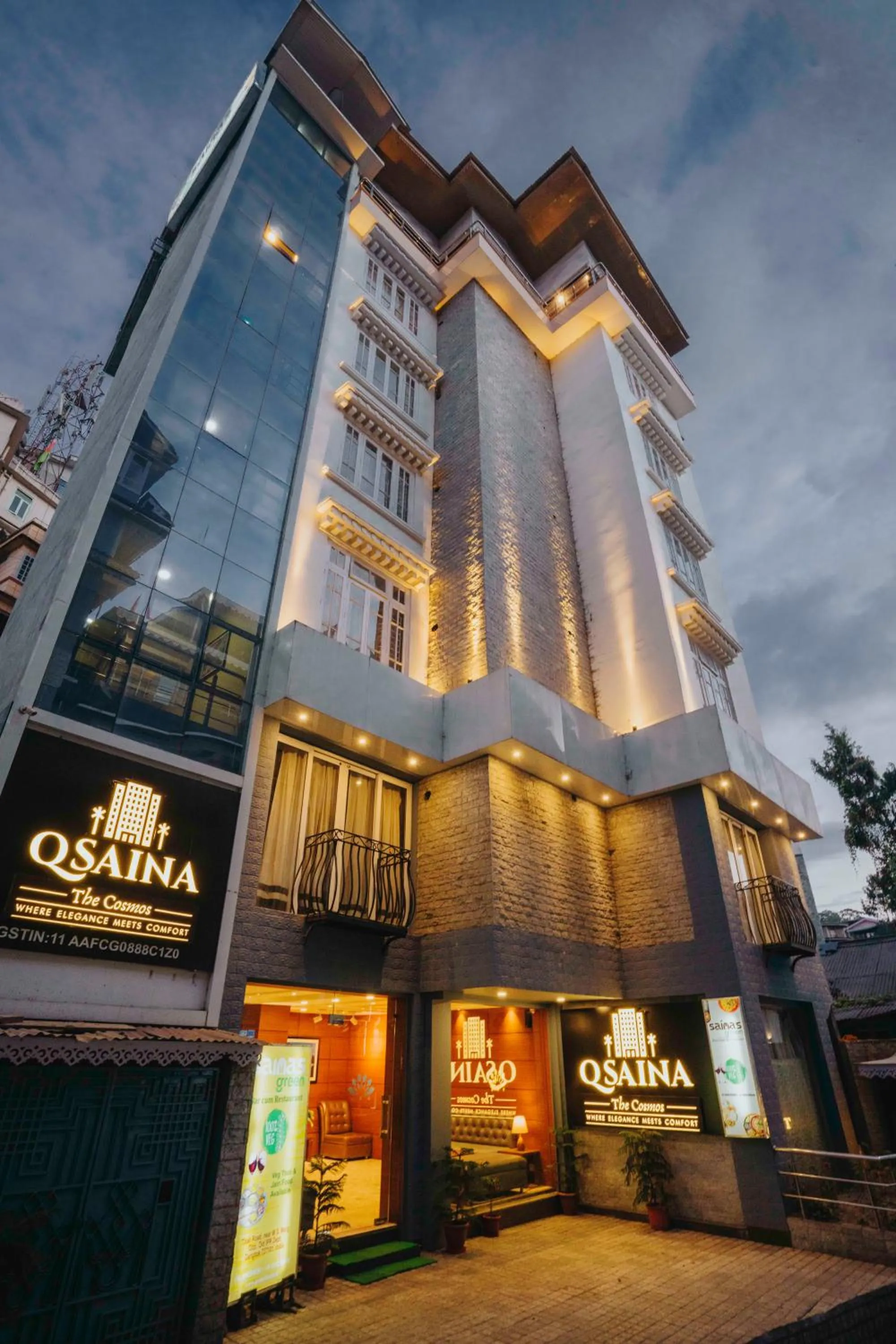 Facade/entrance in Q SAINA THE COSMOS