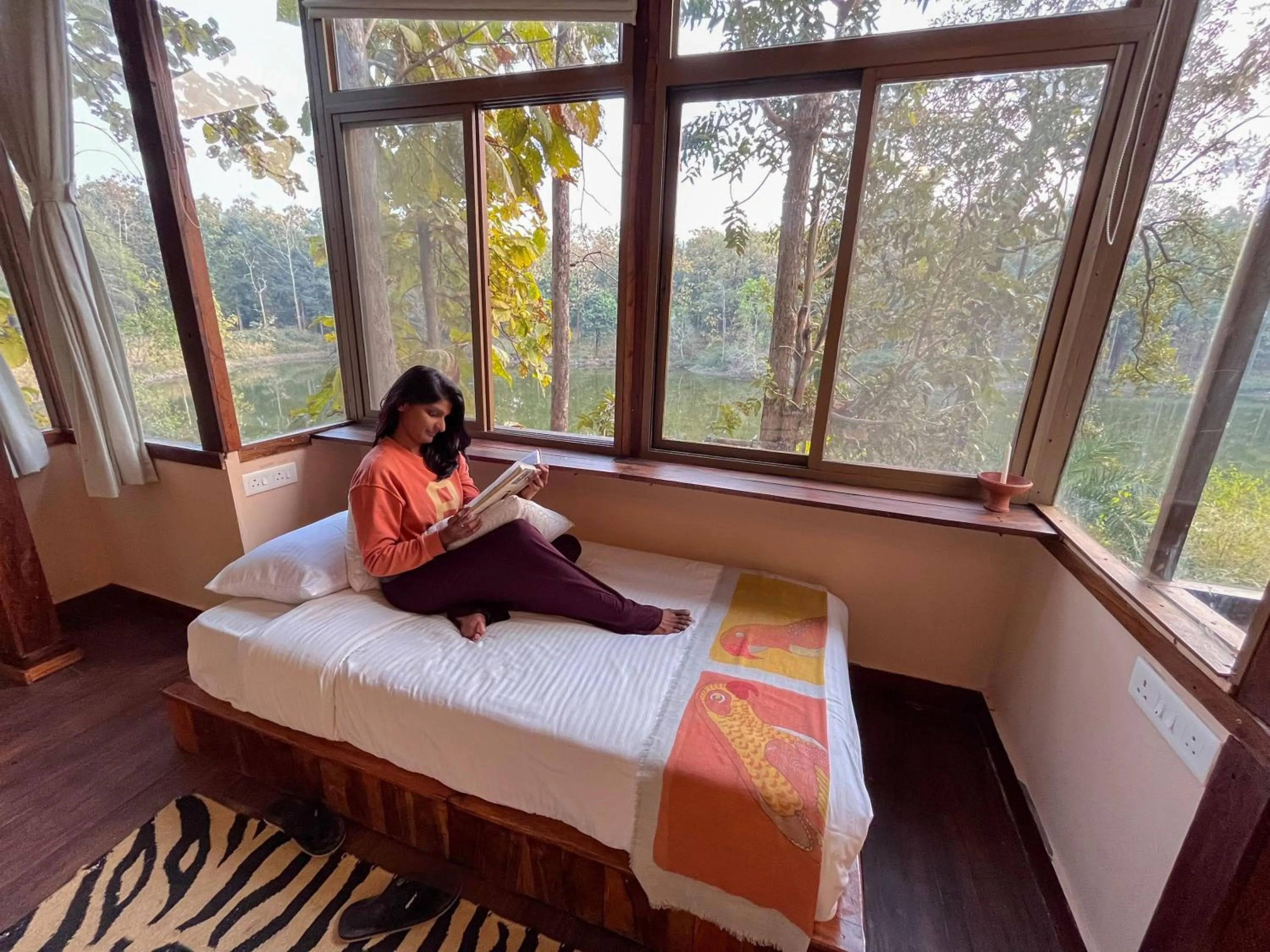 Bedroom, Bed in Rukhad Jungle Camp - Pench