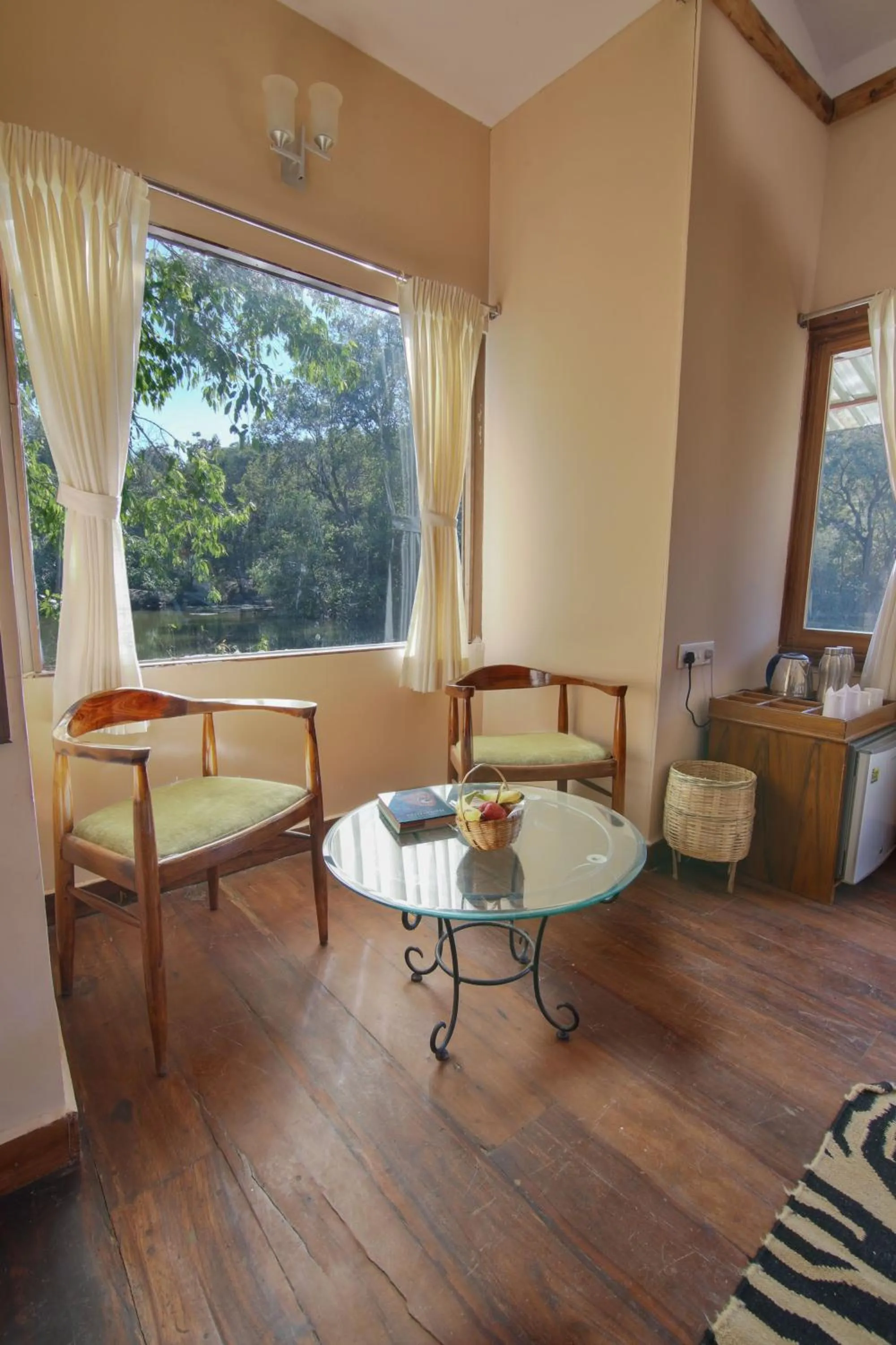 Seating area in Rukhad Jungle Camp - Pench