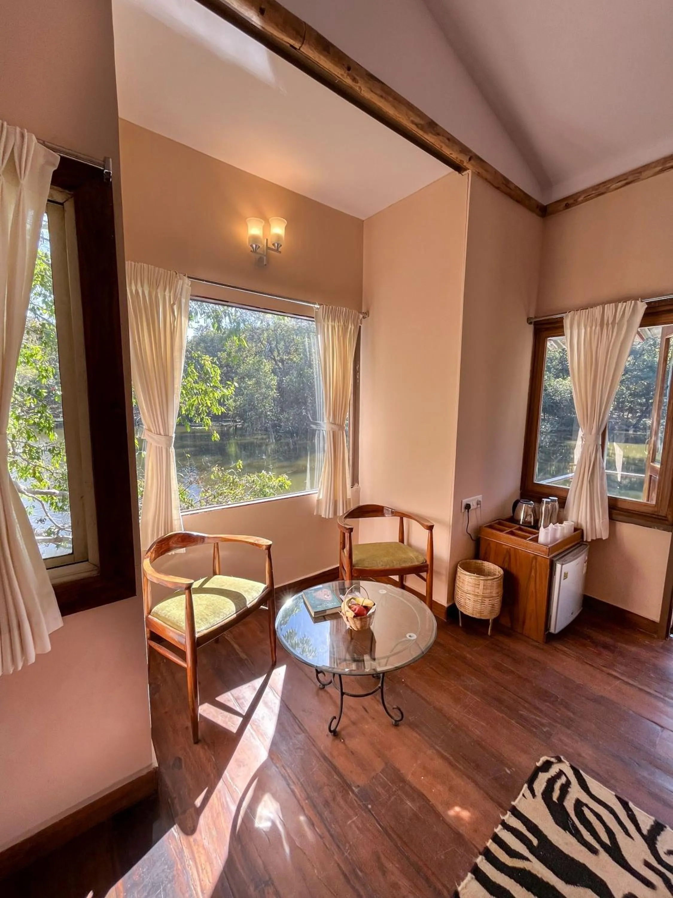 Seating area in Rukhad Jungle Camp - Pench