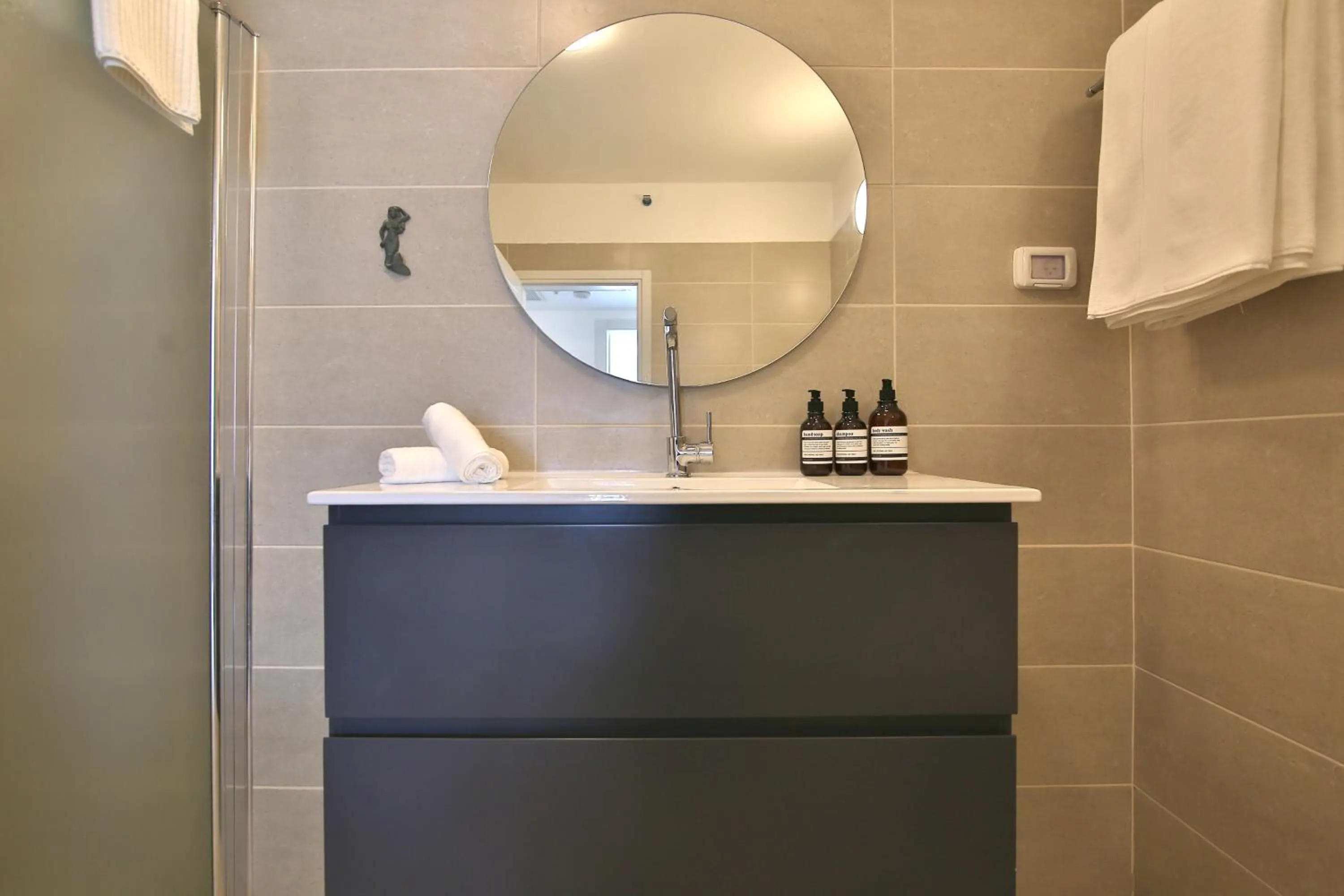 Bathroom in Bat-Galim Beach Apartment
