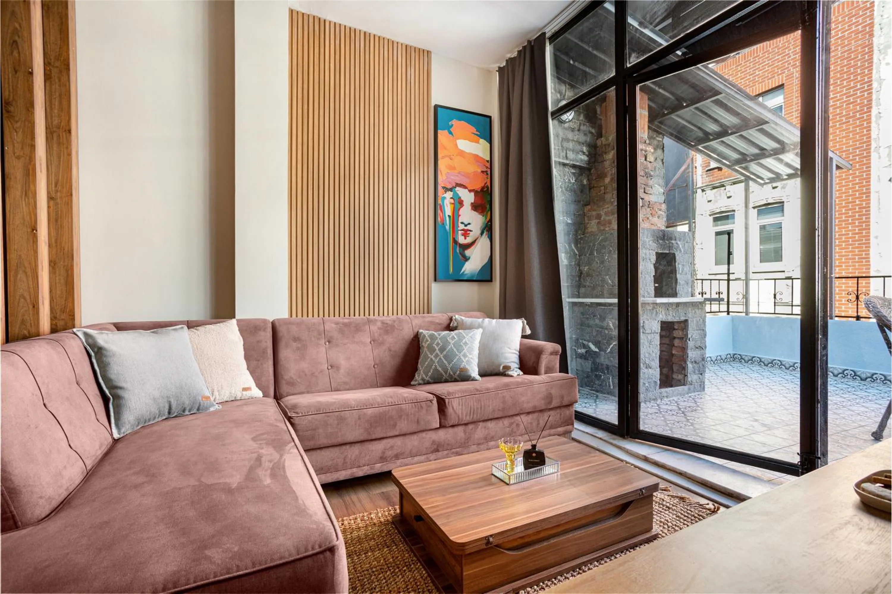 Living room in Port Galata Suites