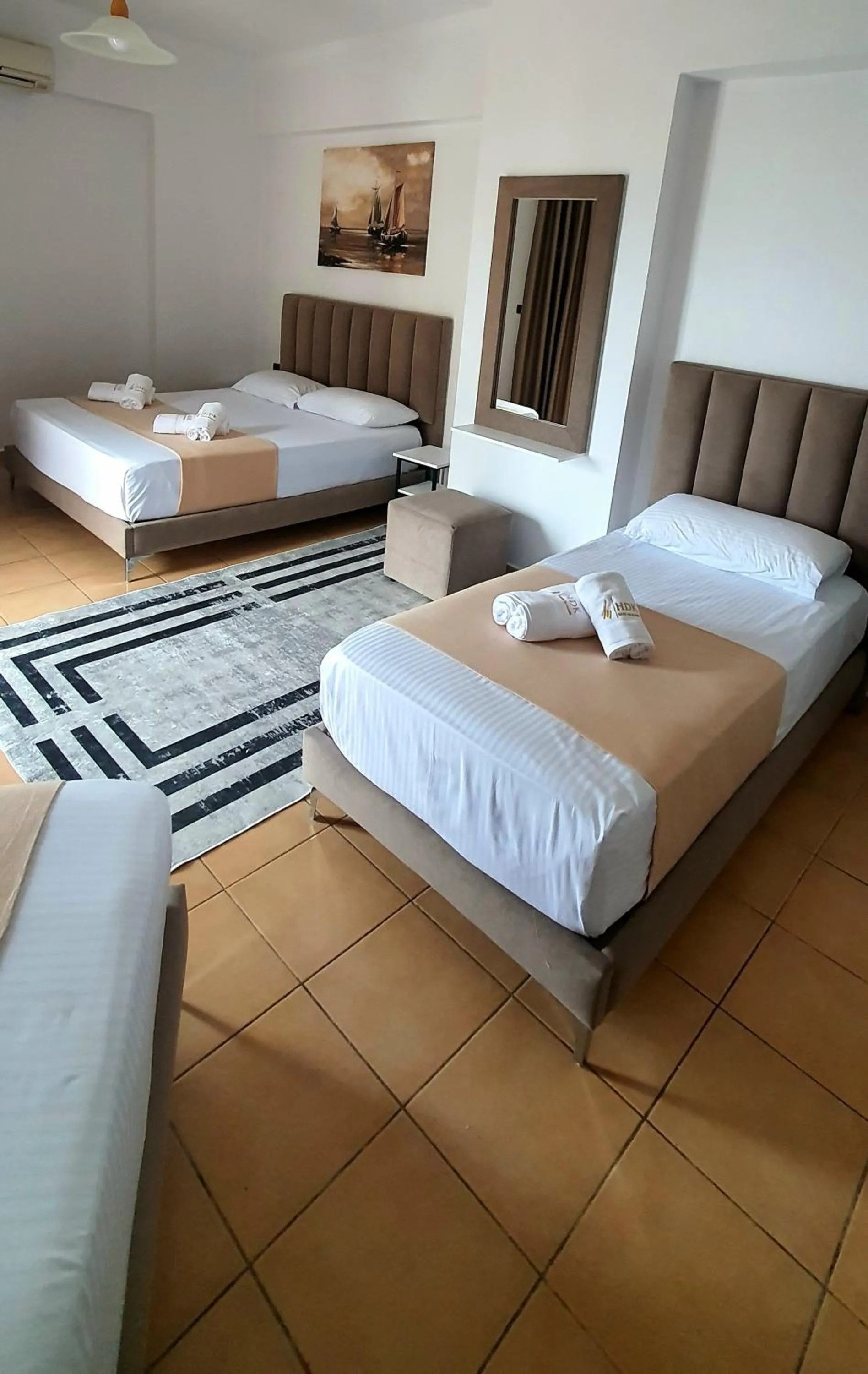 Bed in Hotel de Ksamil