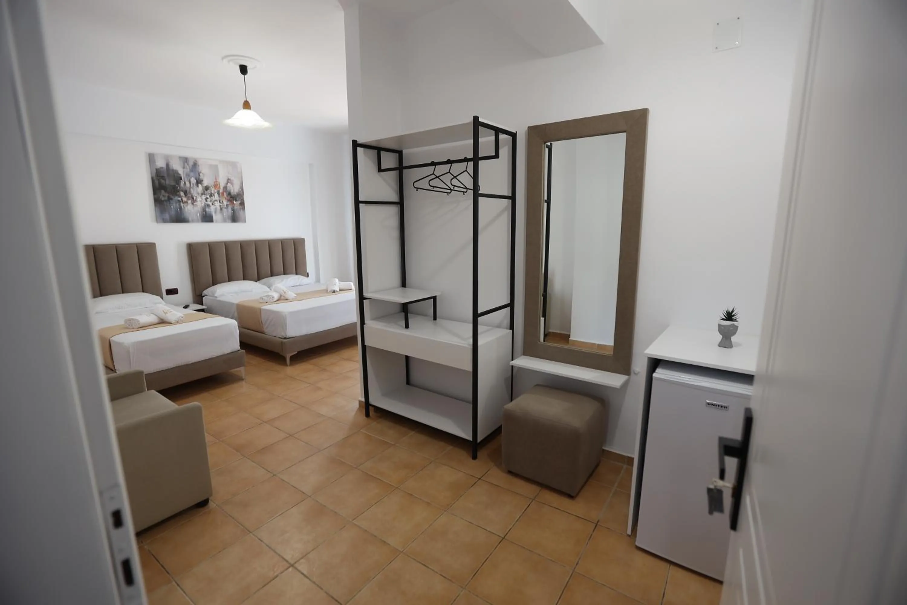 Bed in Hotel de Ksamil