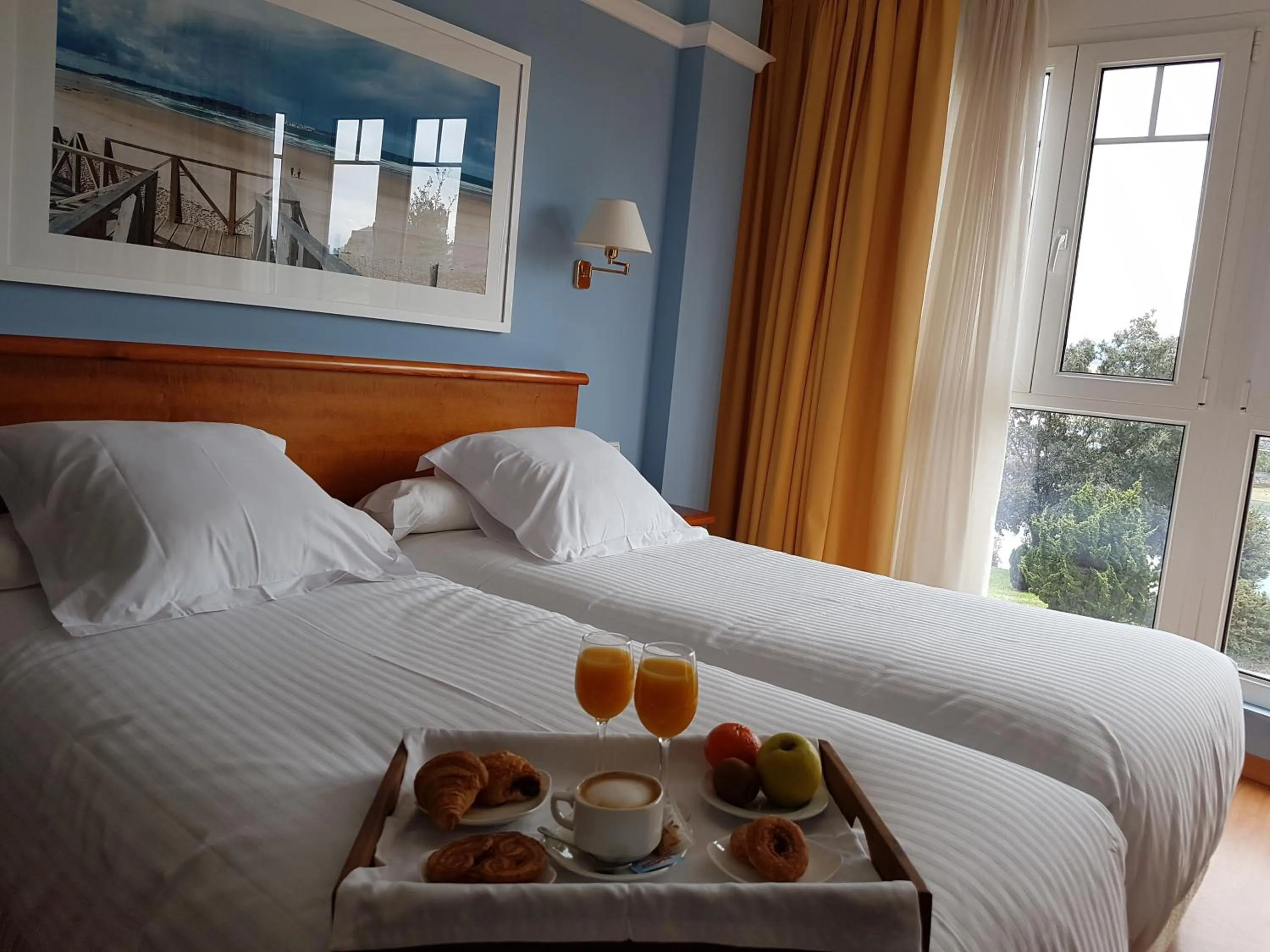 Decorative detail, Bed in Hotel Faro de San Vicente