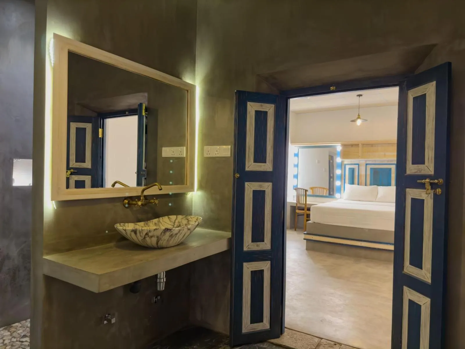 Bathroom, Bed in Ivy Cottage Ahangama