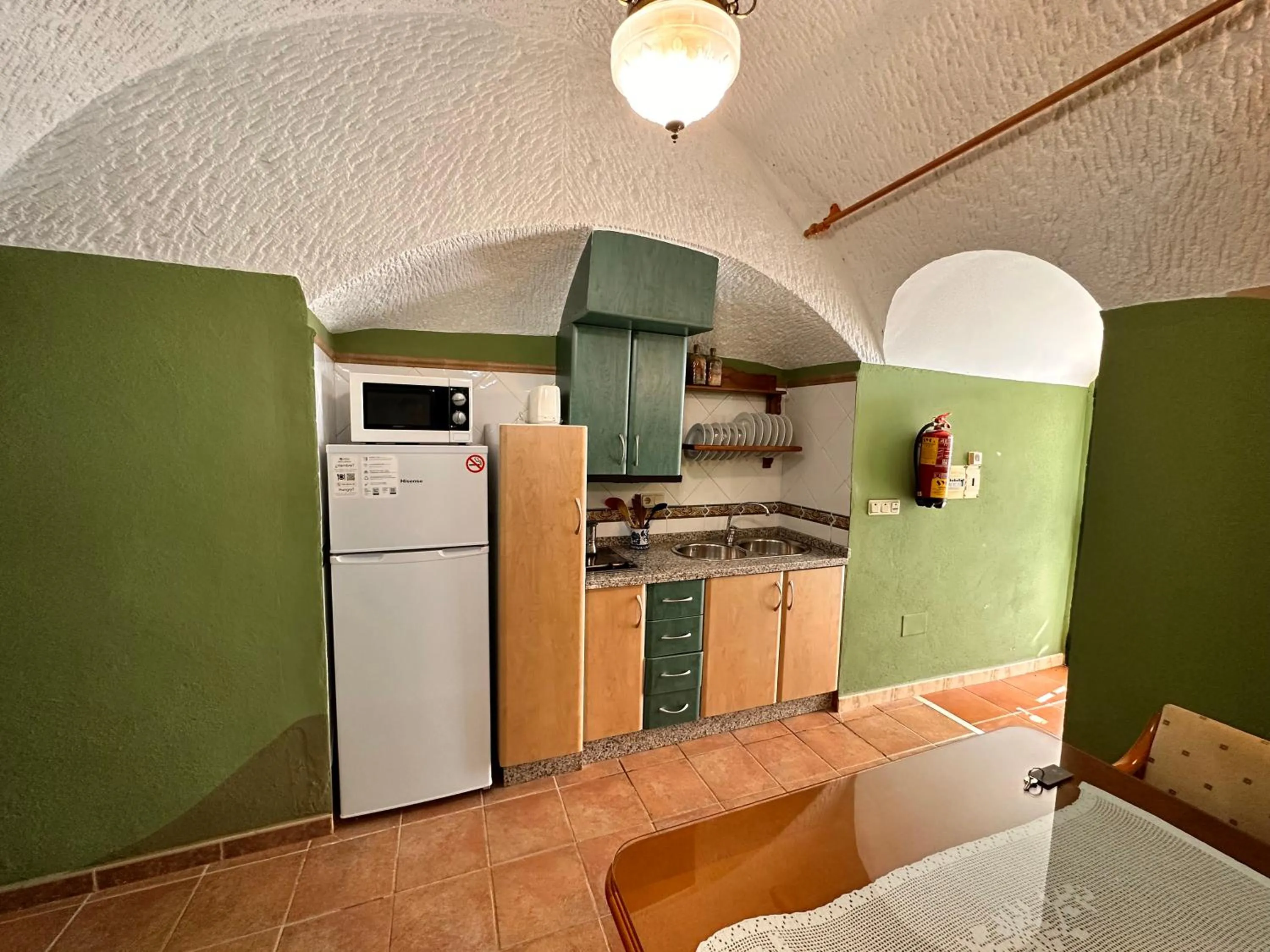 Communal kitchen in Cuevas La Granja