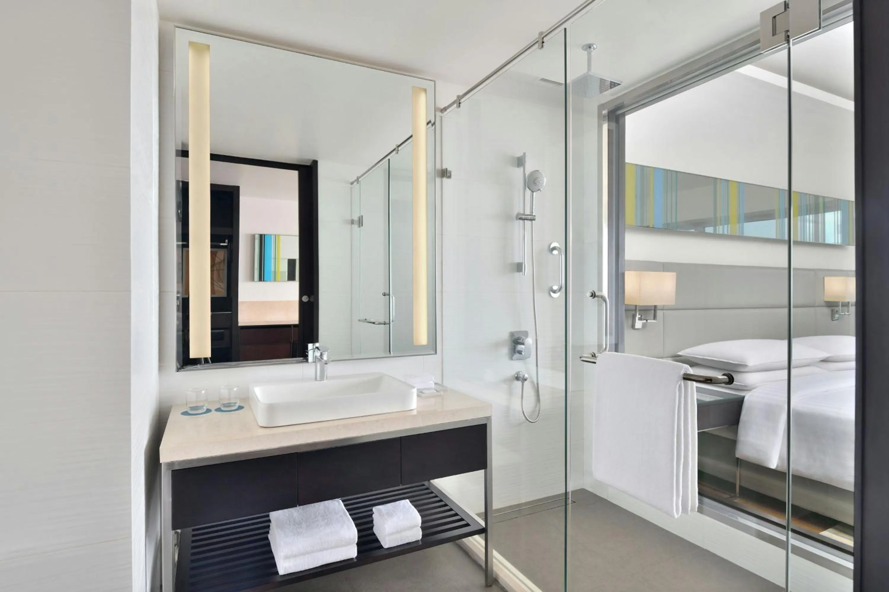 Bathroom, Bed in Courtyard by Marriott Navi Mumbai