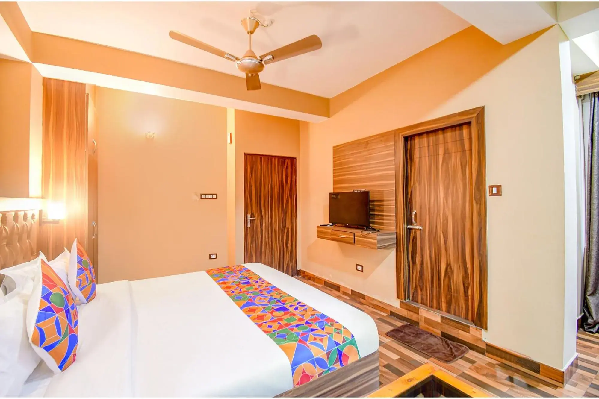 Bed in FabHotel Rikhila's Regency Bed in FabHotel Rikhila's Regency