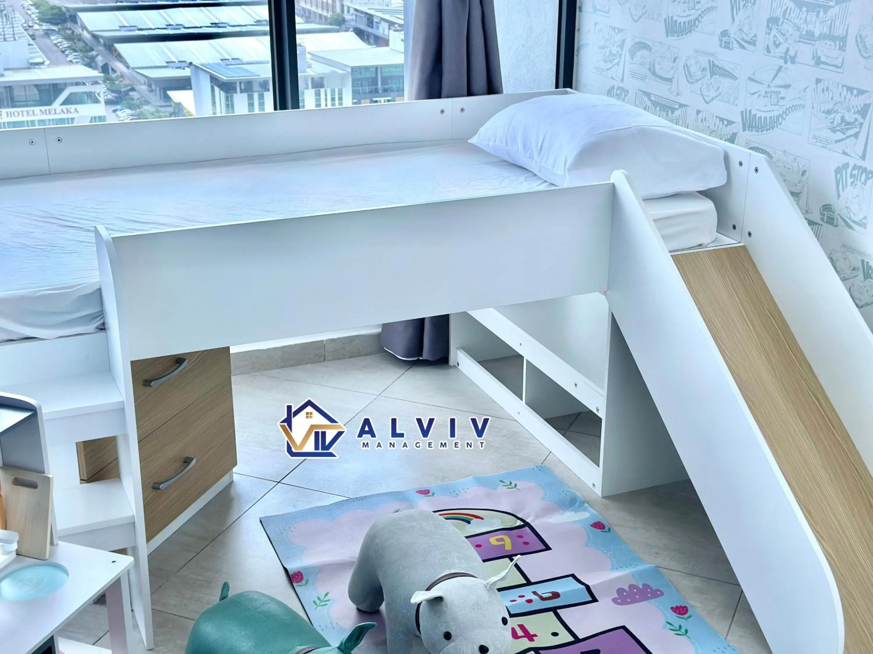 Bedroom, Bed in Atlantis Melaka I 5-10pax I 5min JonkerSt BY Alviv Management
