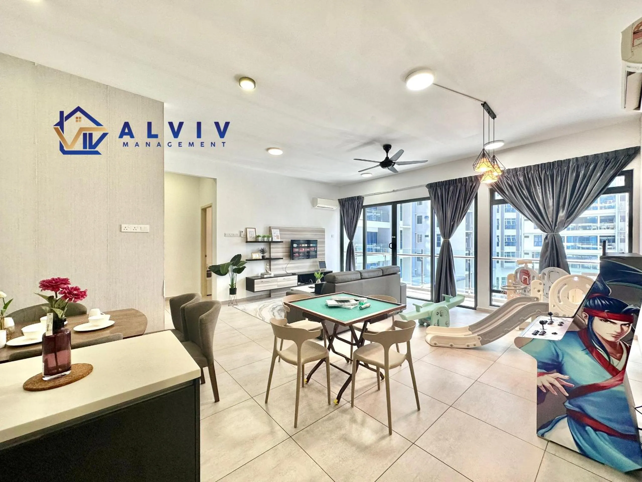 Living room in Atlantis Melaka I 5-10pax I 5min JonkerSt BY Alviv Management