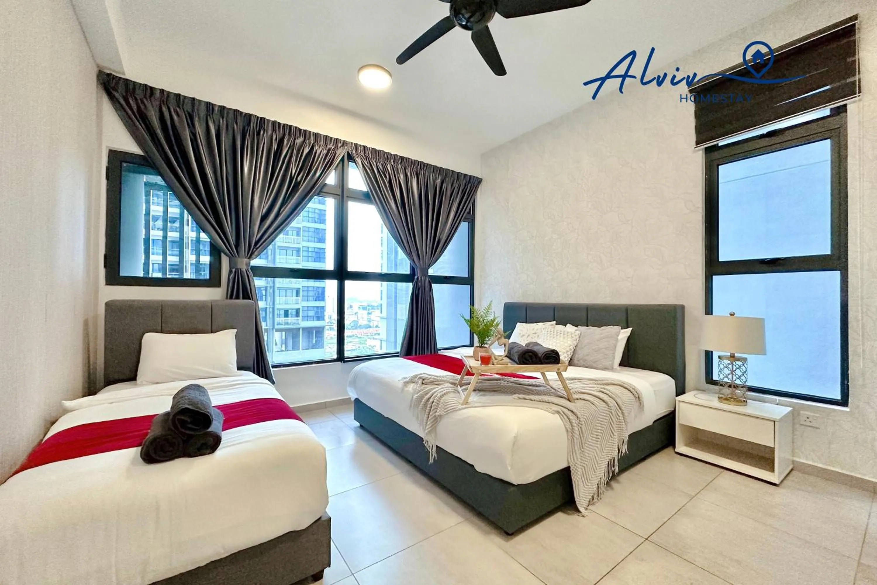 Bedroom, Bed in Atlantis Melaka I 5-10pax I 5min JonkerSt BY Alviv Management