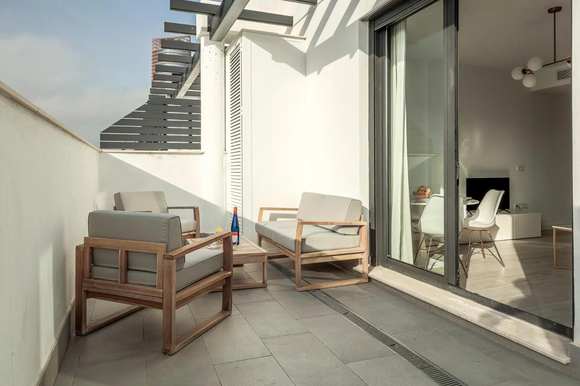 Balcony/Terrace in Uxama Sevilla Luxury Penthouse en Triana - Terraza y parking privados - piscina