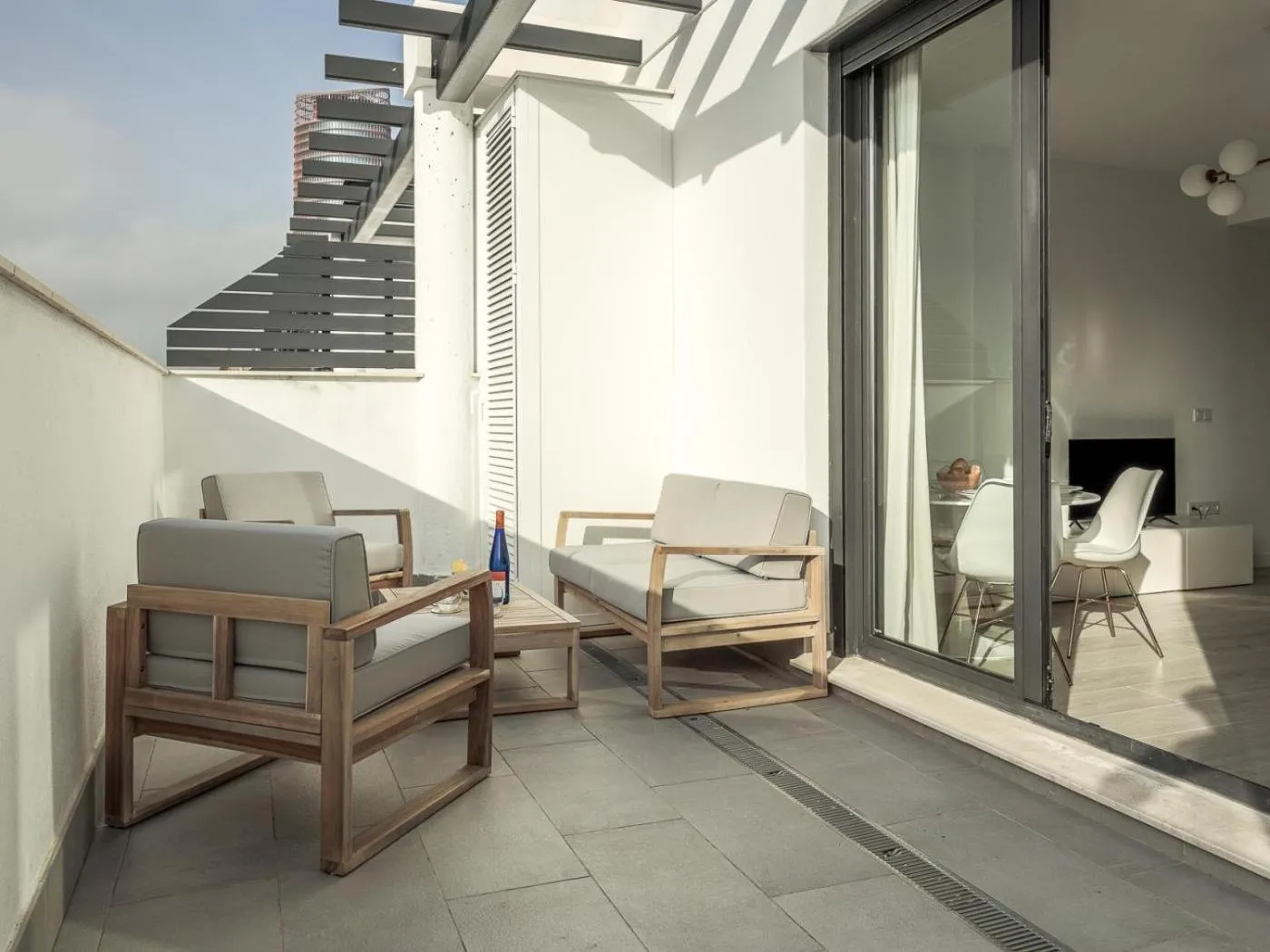 Balcony/Terrace in Uxama Sevilla Luxury Penthouse en Triana - Terraza y parking privados - piscina