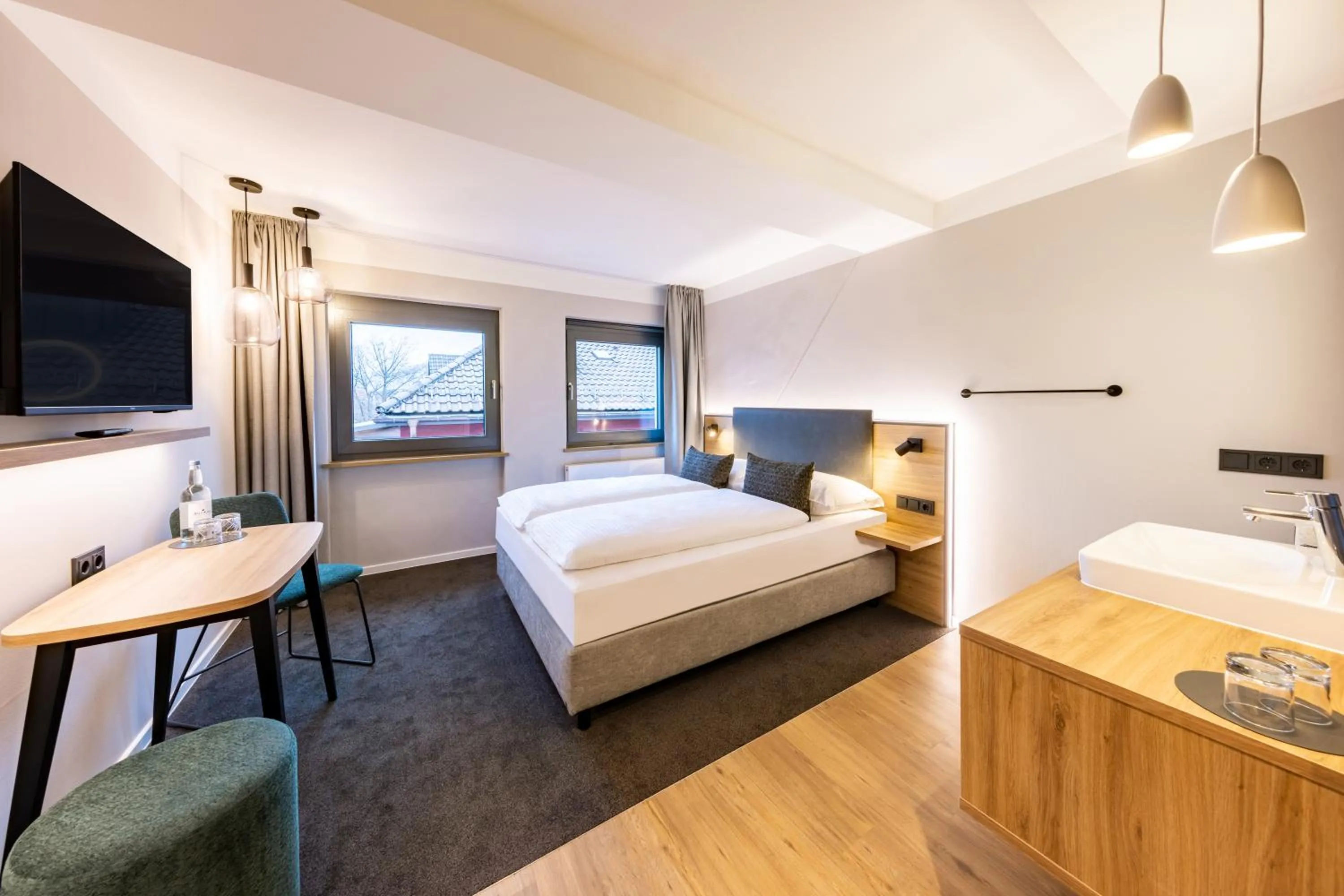 Bed in BOLLWERK Lifestyle Hotel, automatisiertes Hotel mit Self Check In