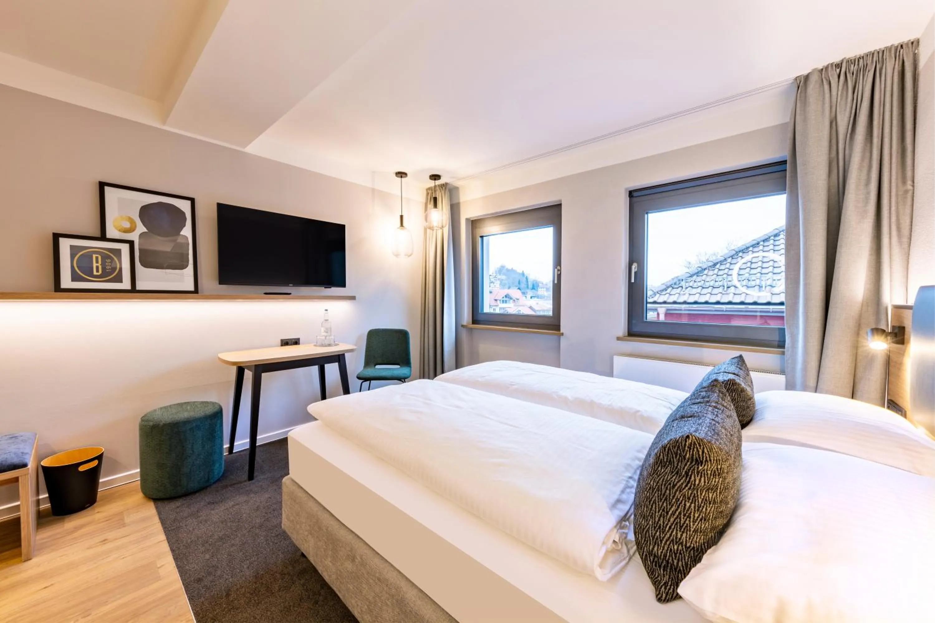 Bed in BOLLWERK Lifestyle Hotel, automatisiertes Hotel mit Self Check In