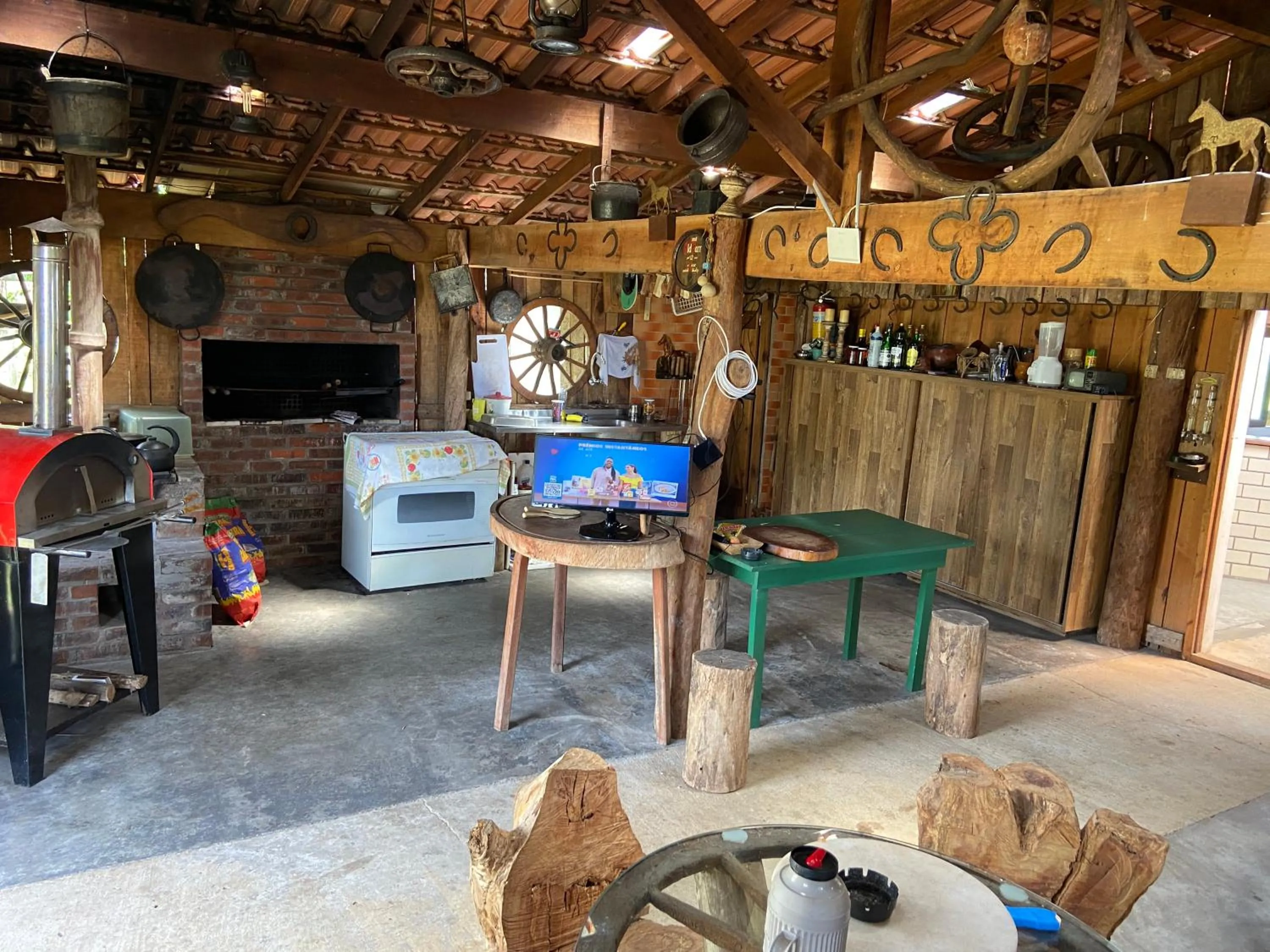 Kitchen or kitchenette in Haras Trevo de Ferro, Praia, Piscina e Campo