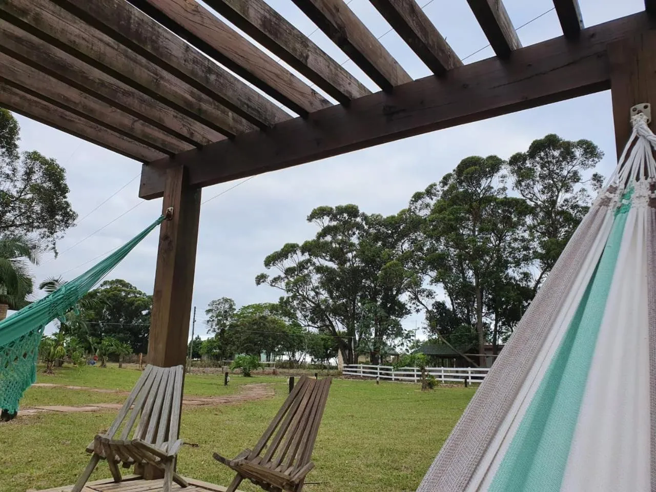 Balcony/Terrace in Haras Trevo de Ferro, Praia, Piscina e Campo