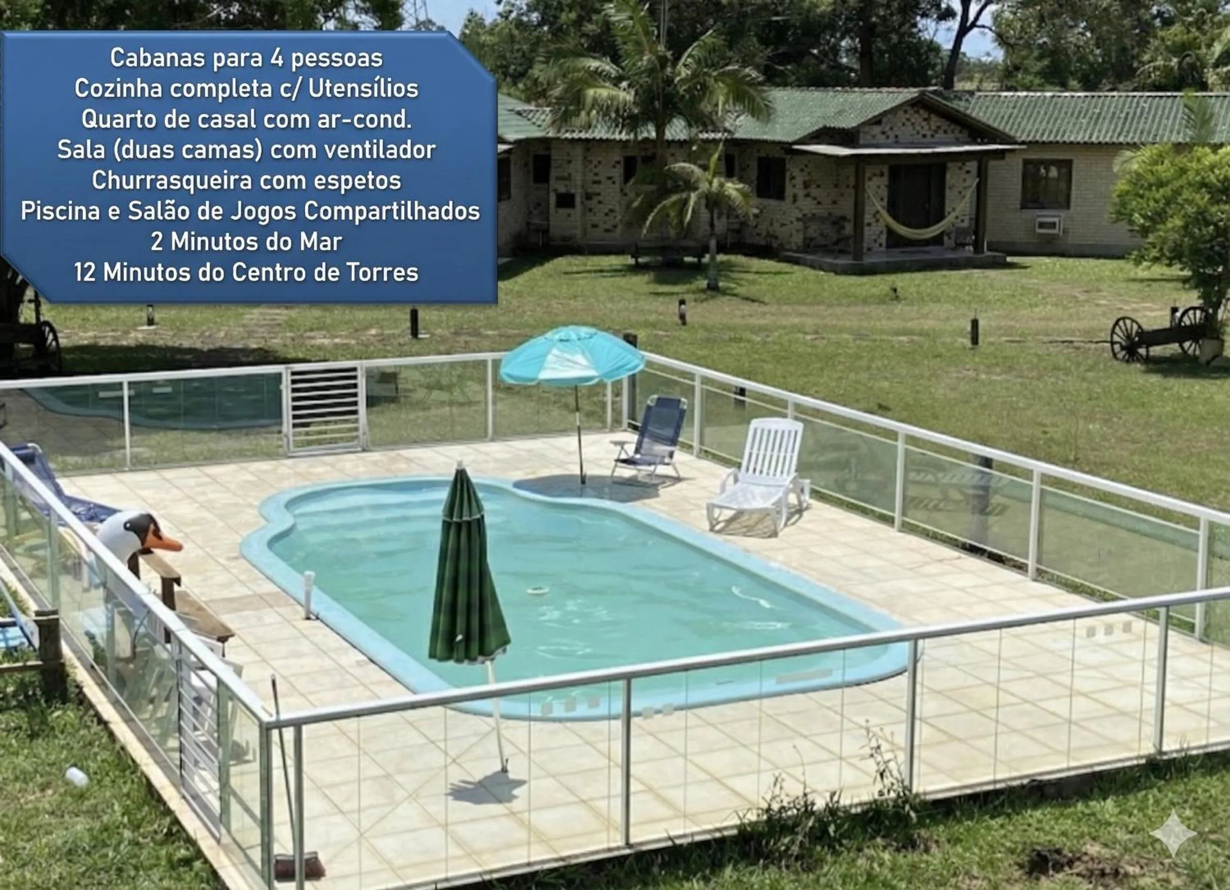 Haras Trevo de Ferro, Praia, Piscina e Campo