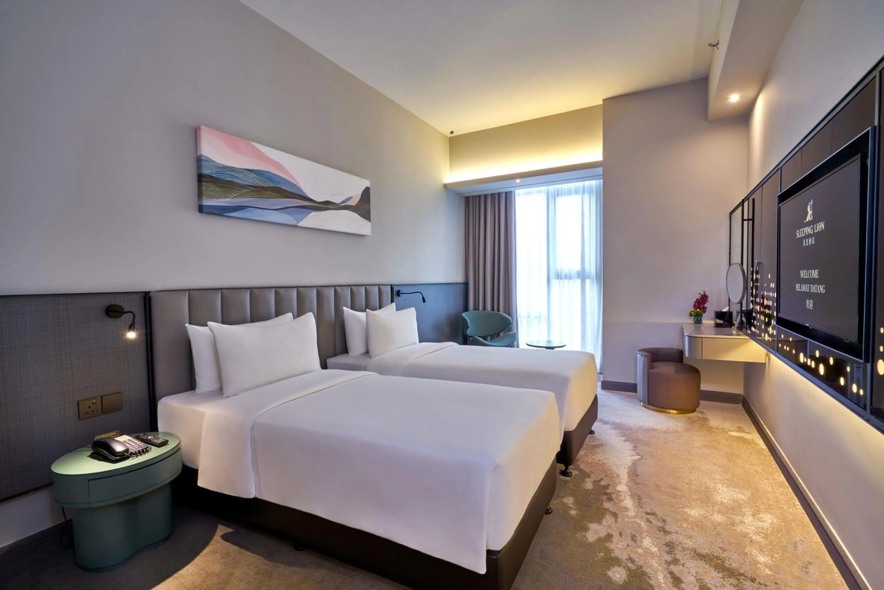 Bedroom, Bed in Sleeping Lion Suites