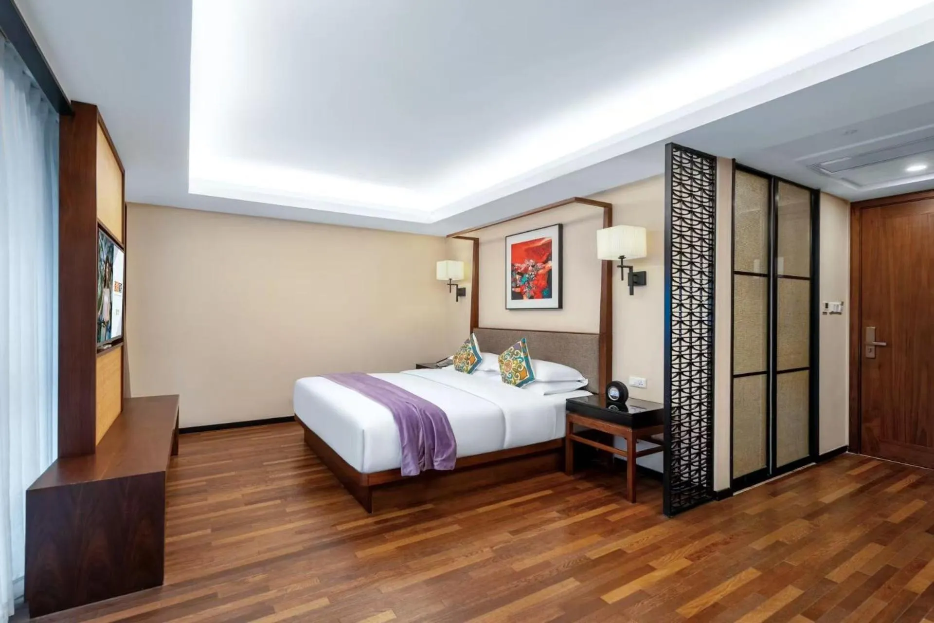 Property building, Bed in SSAW Boutique Hotel Hangzhou Qianjiang New City