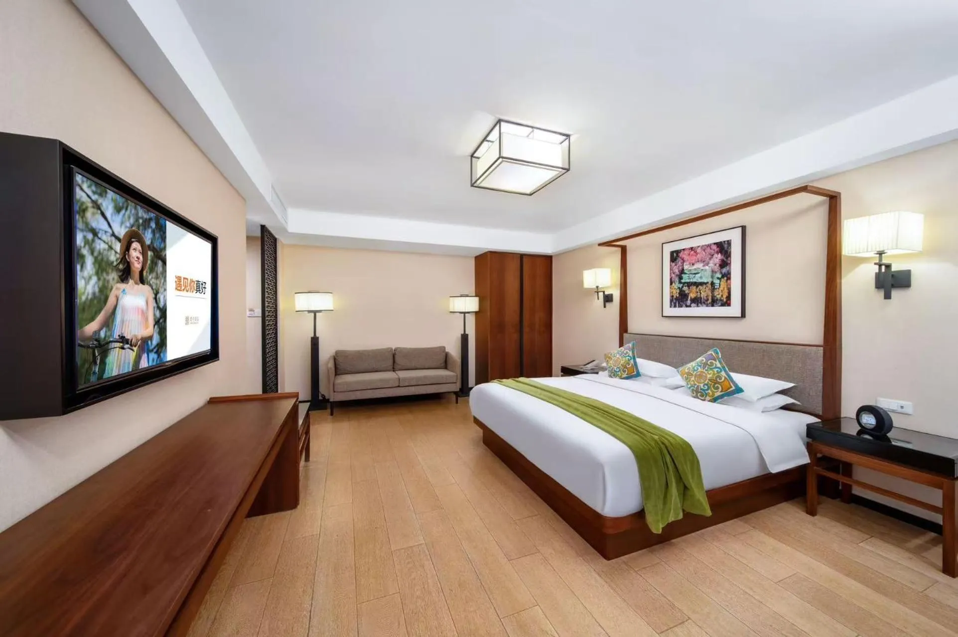 Photo of the whole room, Bed in SSAW Boutique Hotel Hangzhou Qianjiang New City