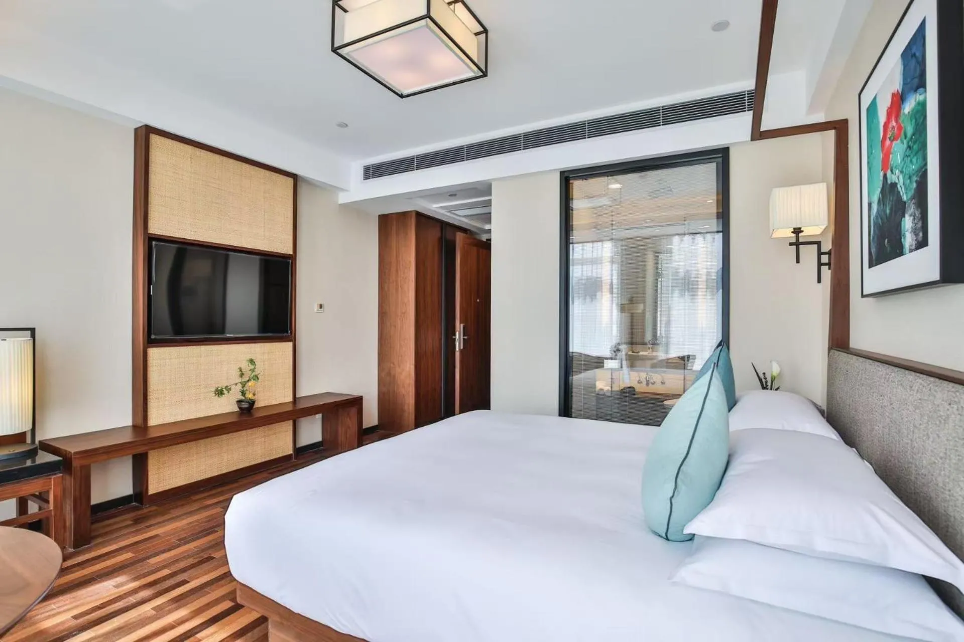 Property building, Bed in SSAW Boutique Hotel Hangzhou Qianjiang New City