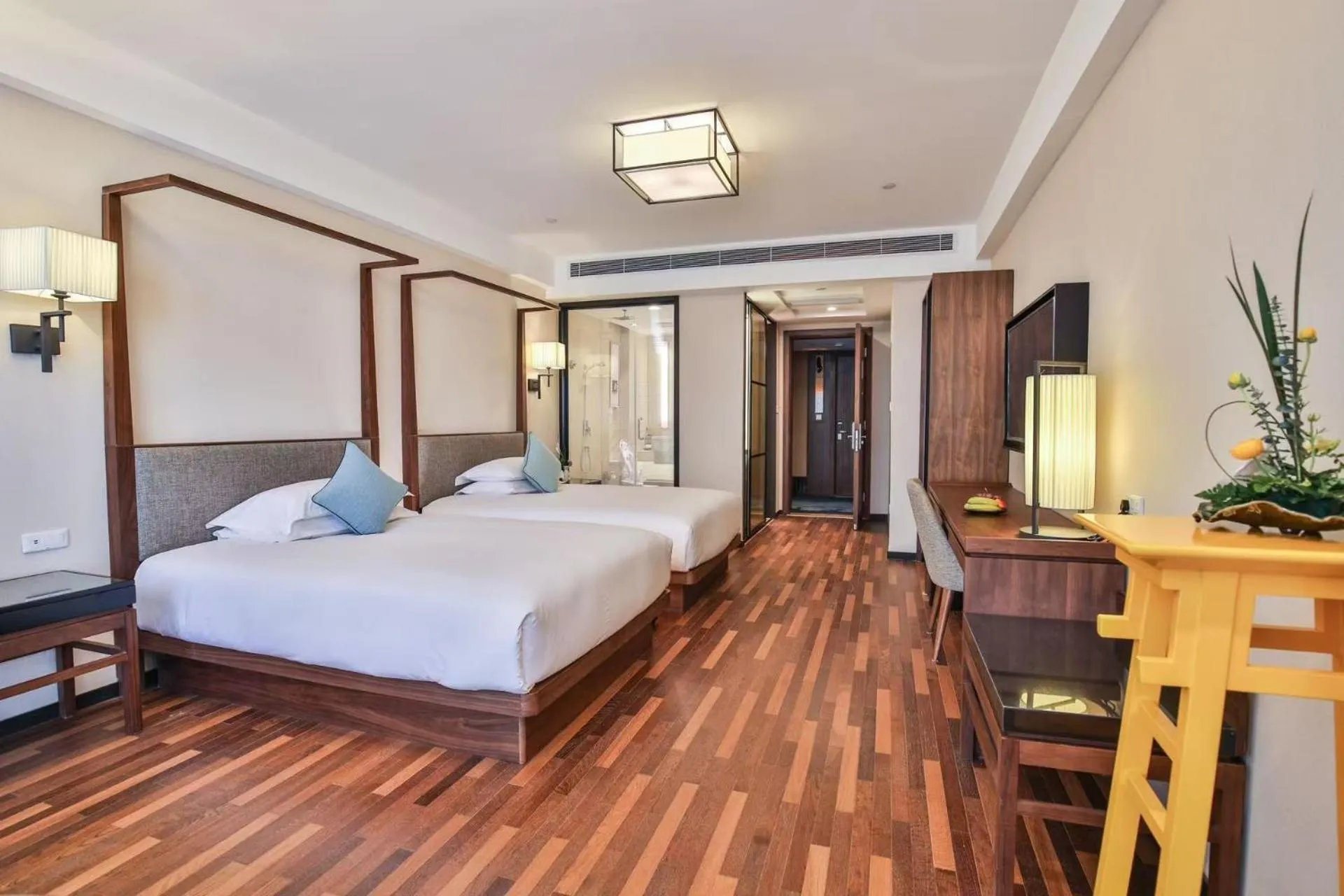 View (from property/room), Bed in SSAW Boutique Hotel Hangzhou Qianjiang New City