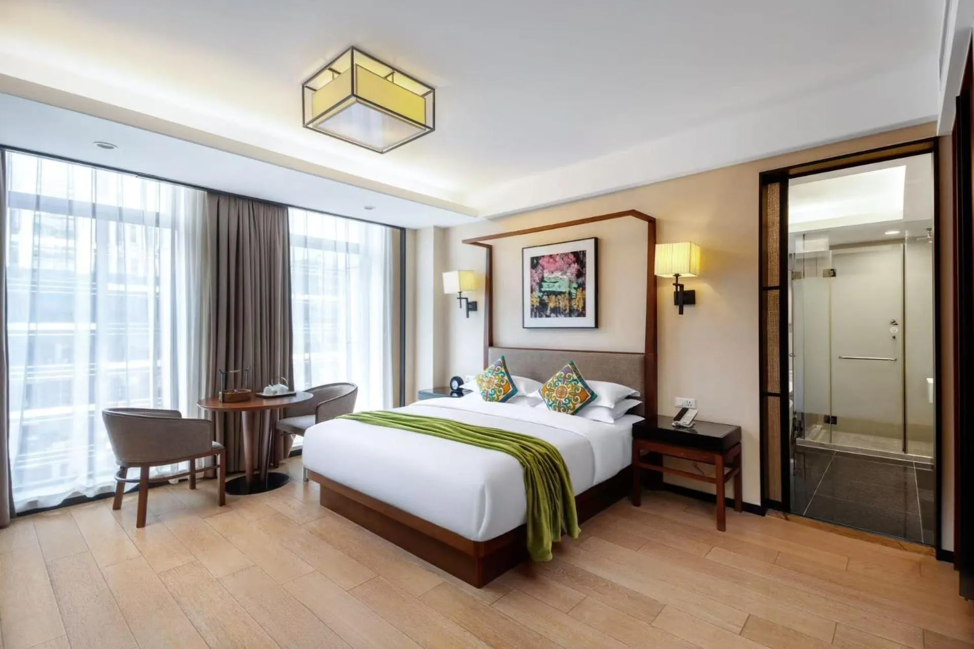 Photo of the whole room, Bed in SSAW Boutique Hotel Hangzhou Qianjiang New City