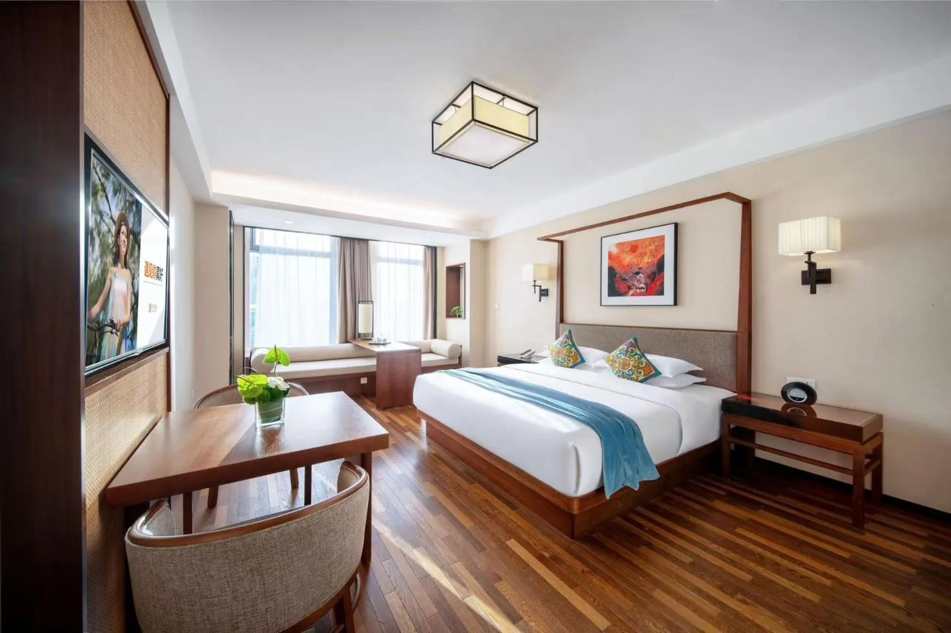 Photo of the whole room, Bed in SSAW Boutique Hotel Hangzhou Qianjiang New City