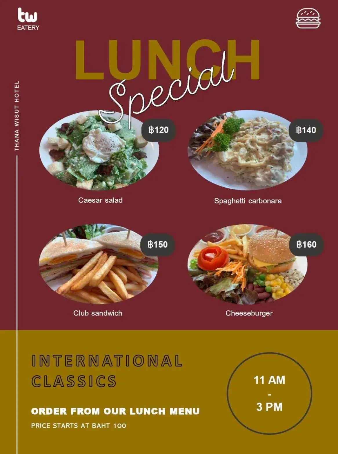 Restaurant/places to eat in Thana Wisut Hotel Restaurant/places to eat in Thana Wisut Hotel