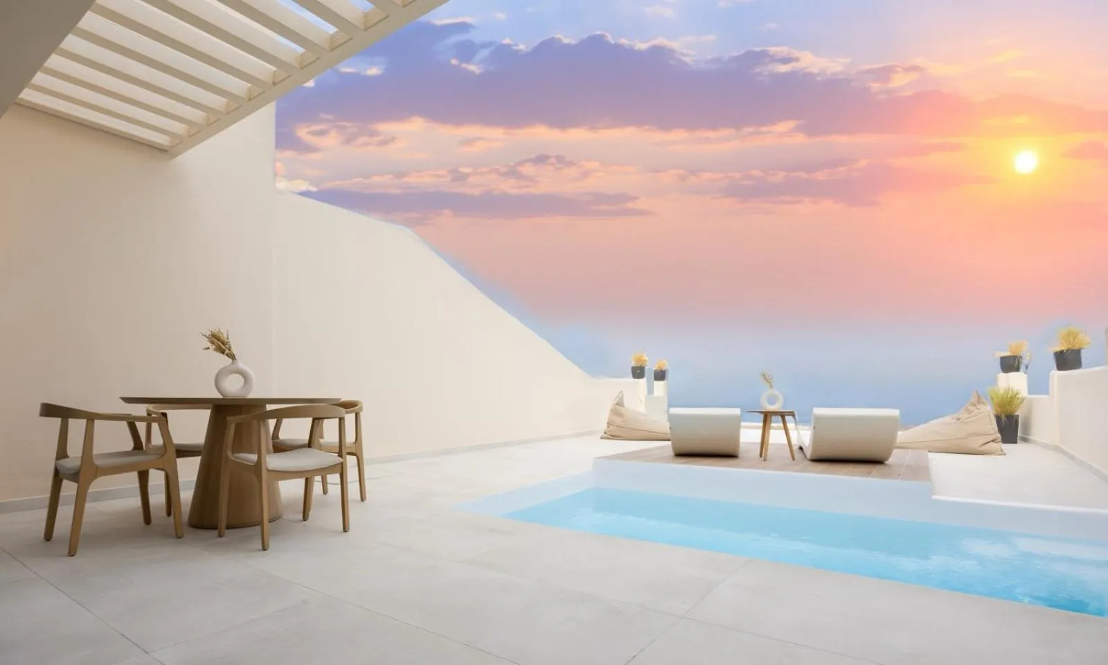 Patio in Pnoe Luxury Suites