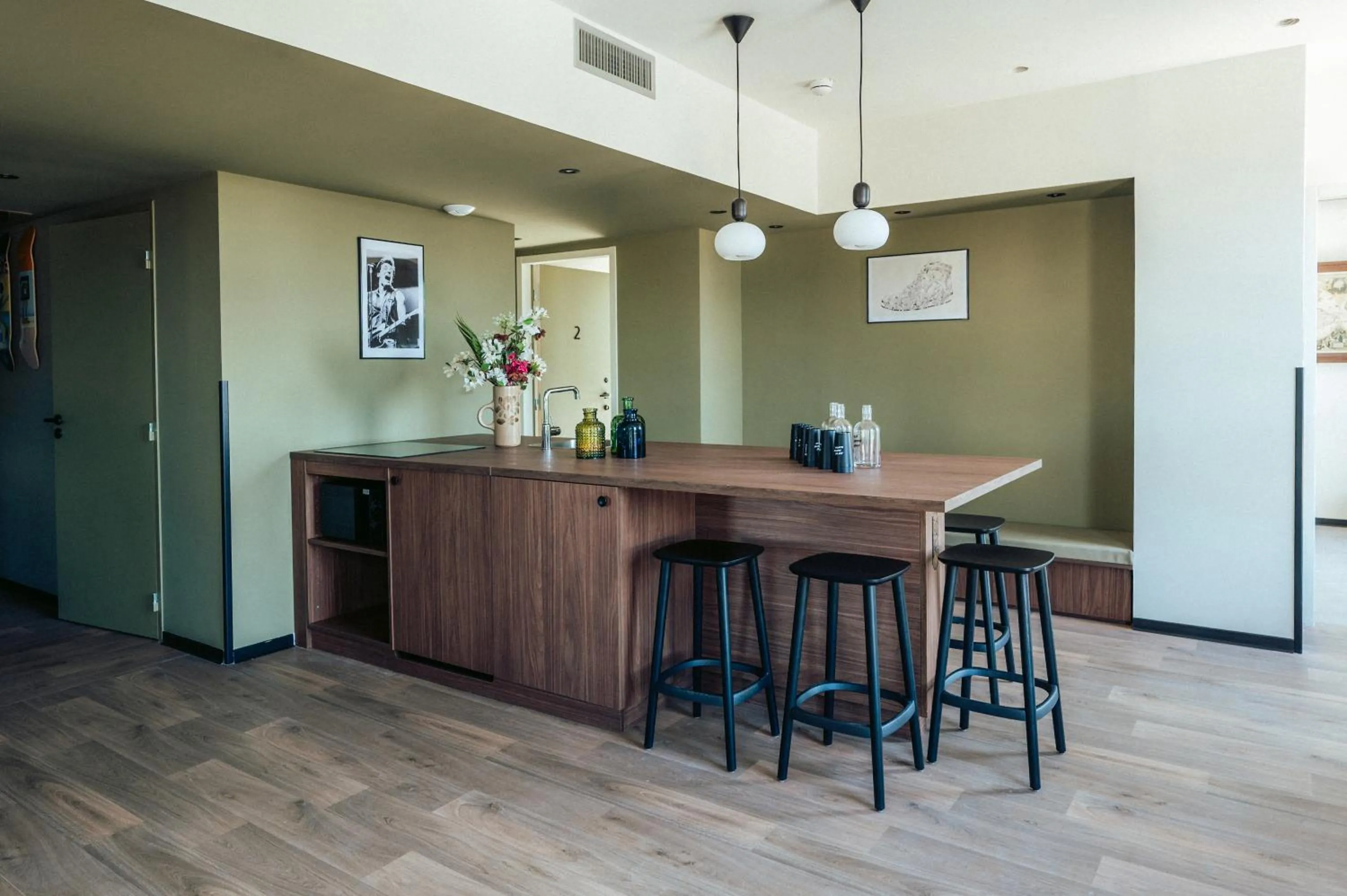 Kitchen or kitchenette in JOST Hotel Montpellier Centre St Roch