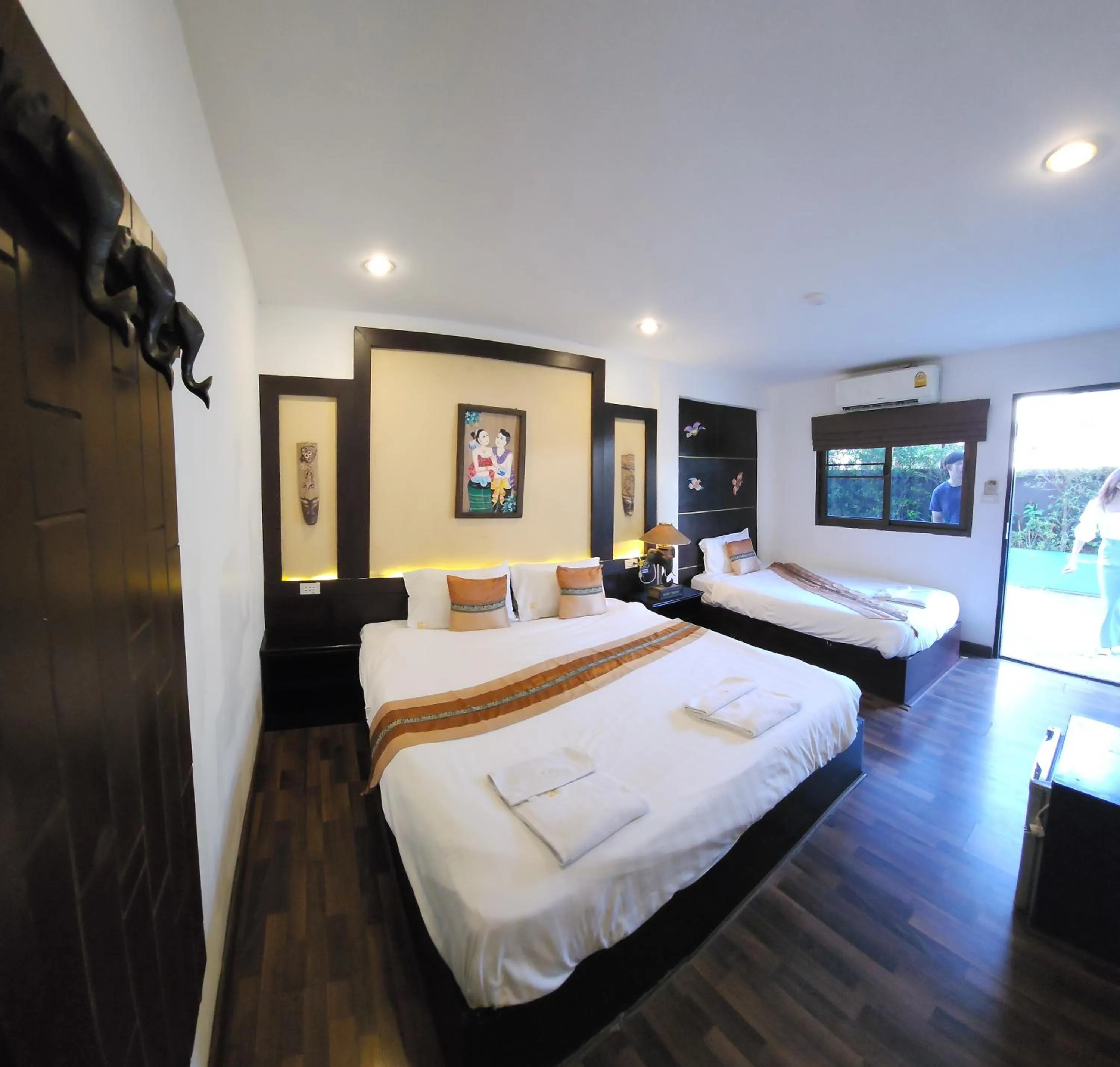 Bed in Pai Residence Hotel