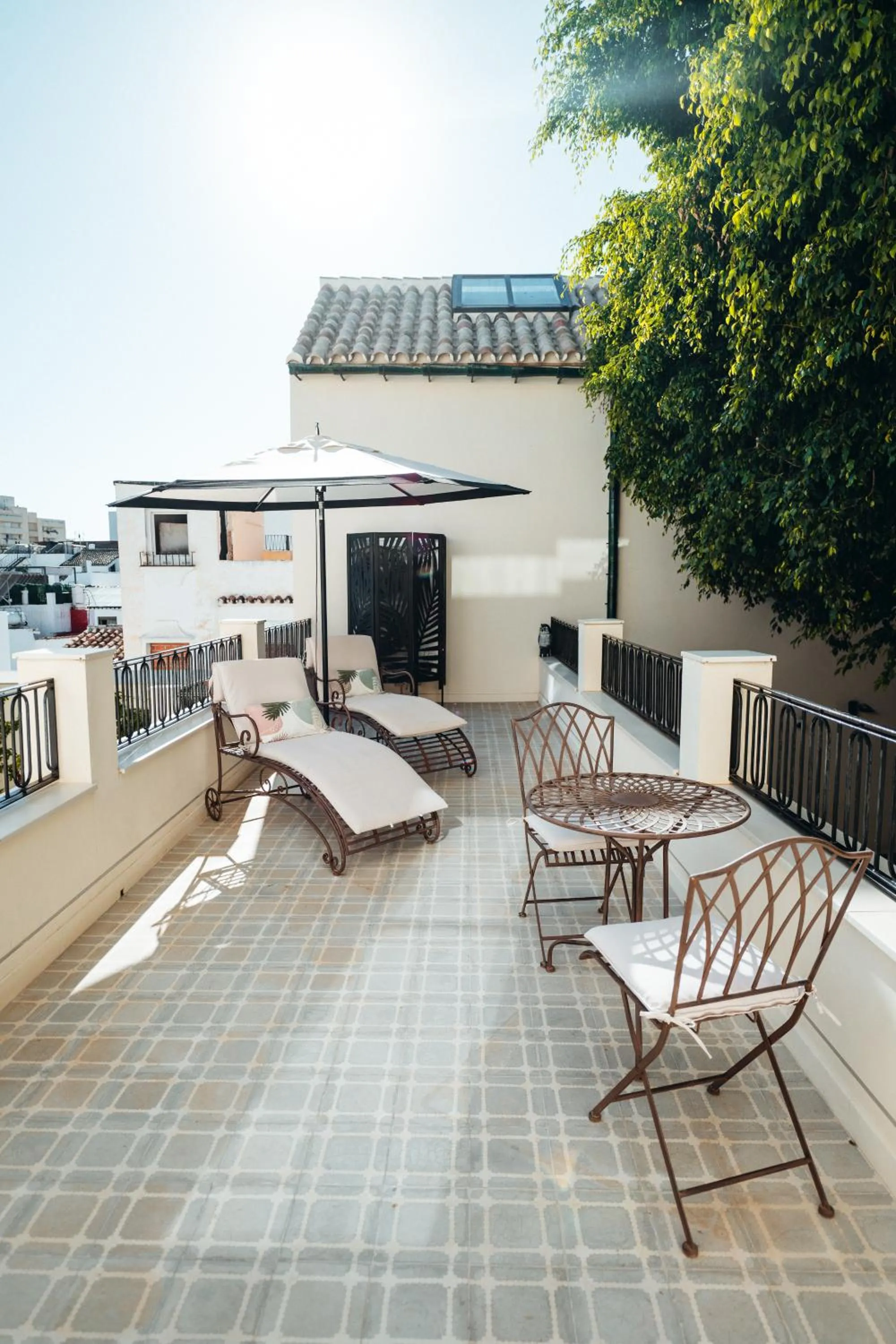 Balcony/Terrace in La Fonda Heritage Hotel Luxury, Relais & Châteaux